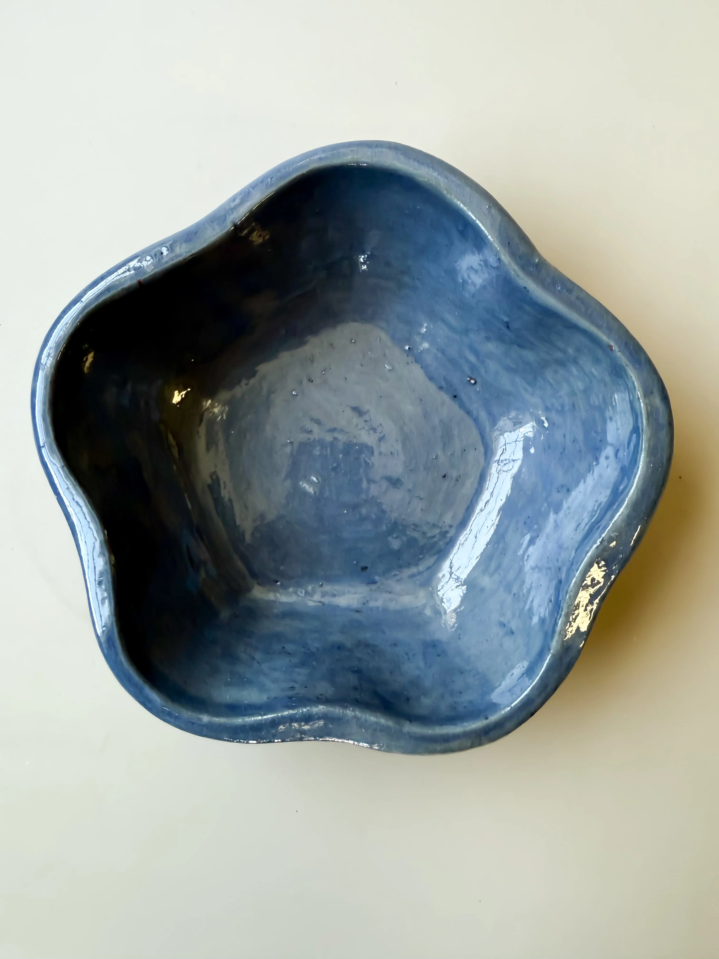 Michoacan Capulineado Clay Plate Flower Shaped Plato Flor Capula - Image 9