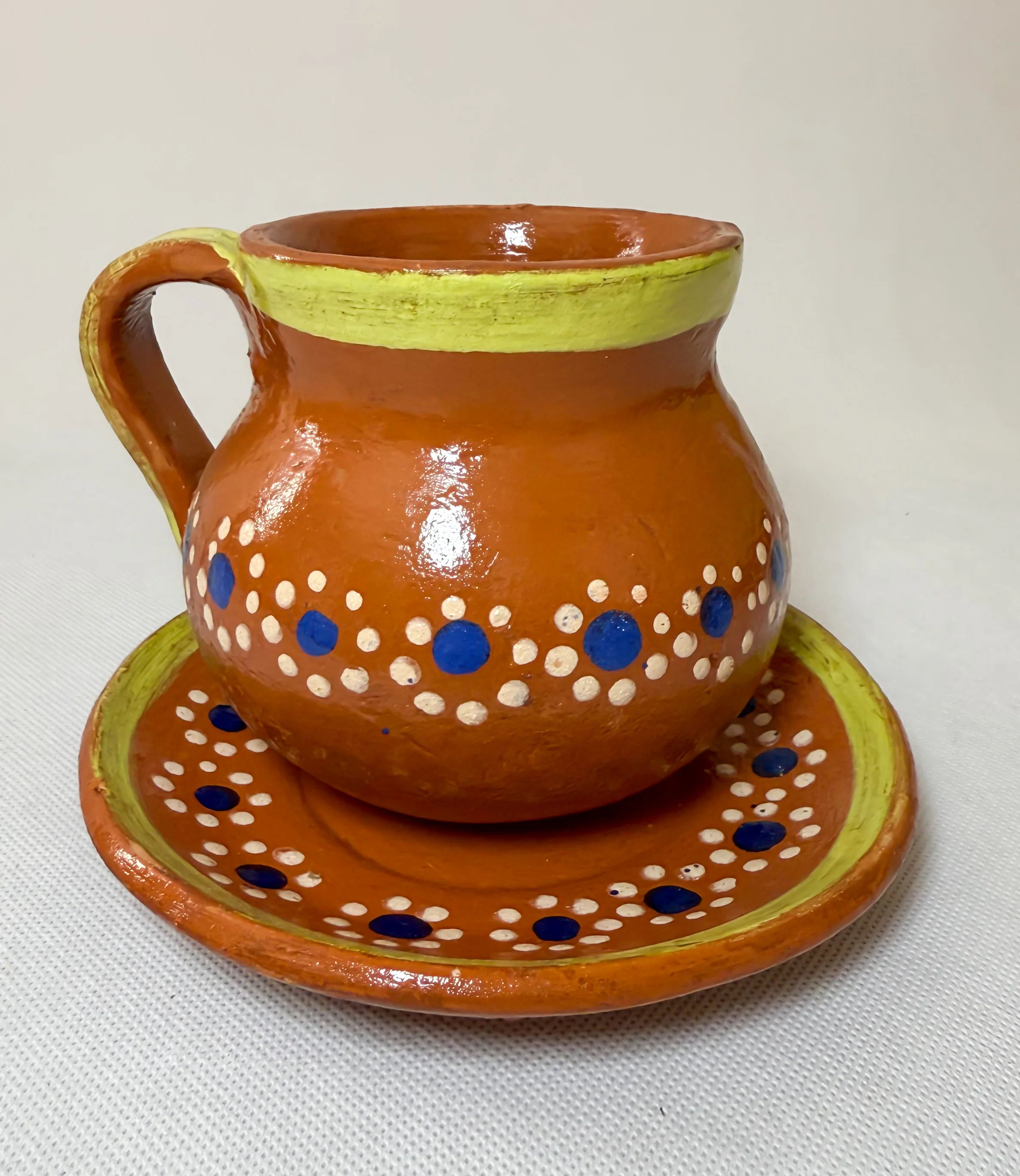 Traditional Mexican Tea Pot Set 16pc - Juego de Te Barro - Image 18