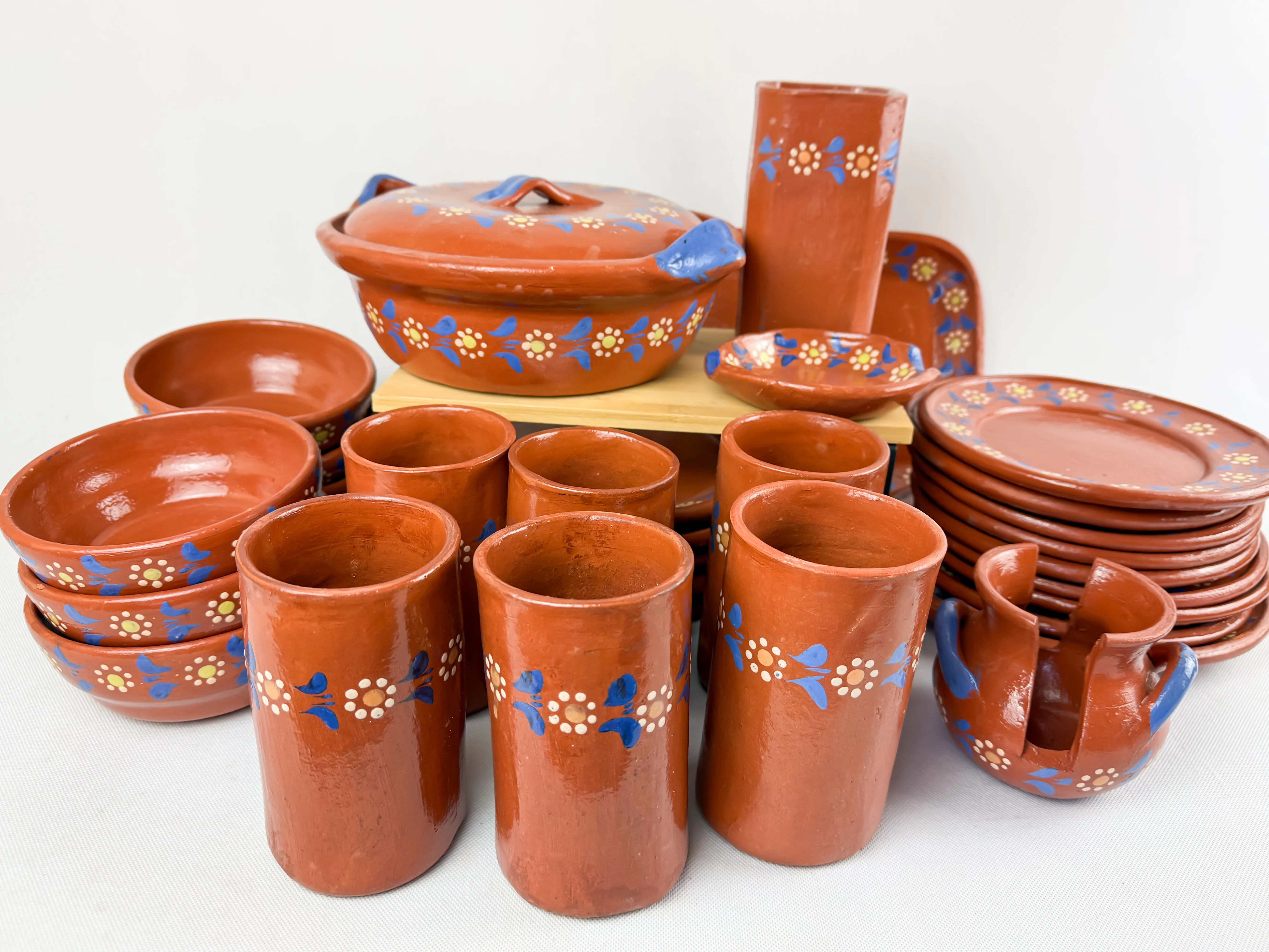 Michoacan Red Clay Pottery Dinnerware Set - Vajilla de Barro - Image 14