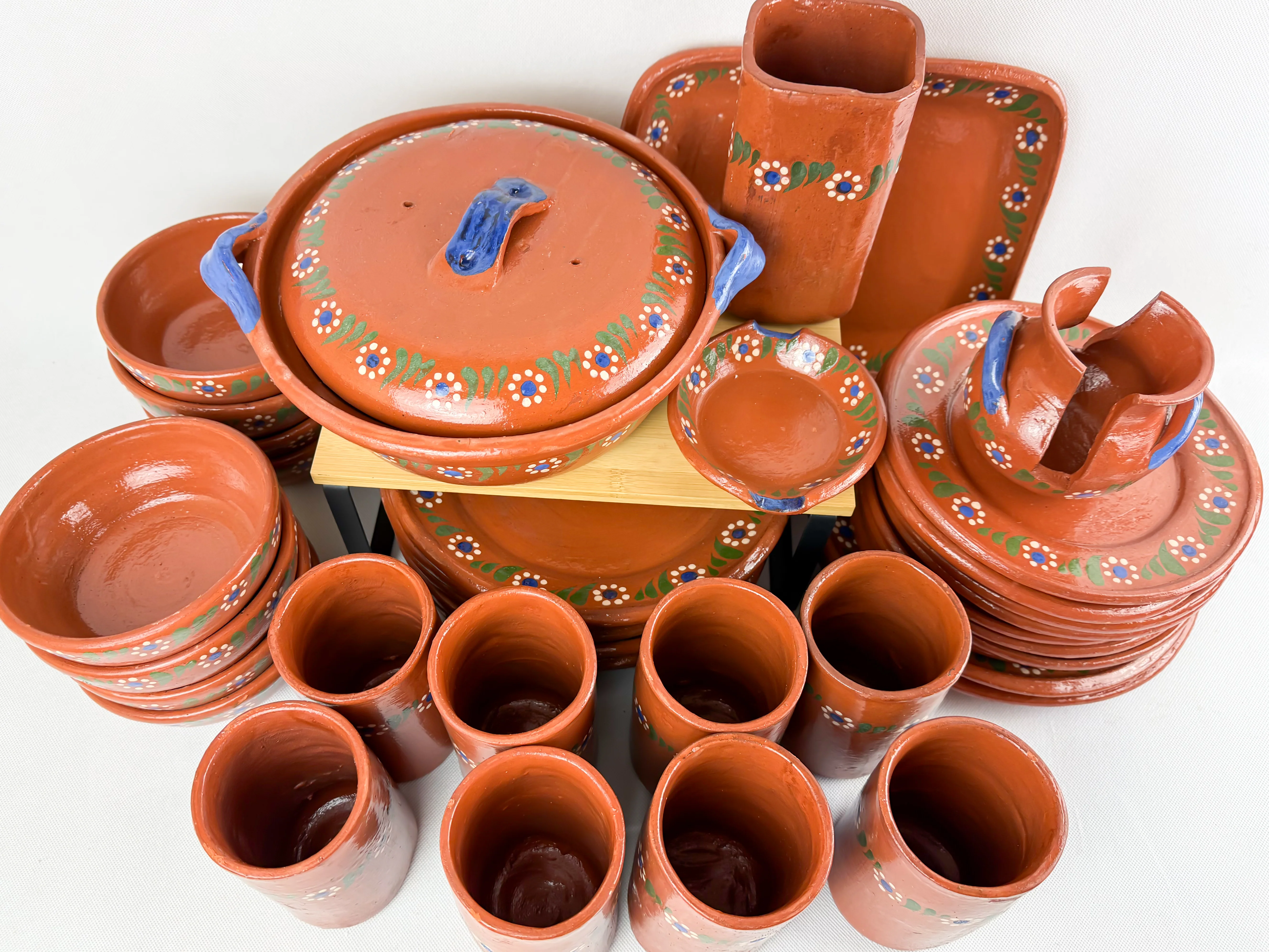 Michoacan Red Clay Pottery Dinnerware Set - Vajilla de Barro - Image 17