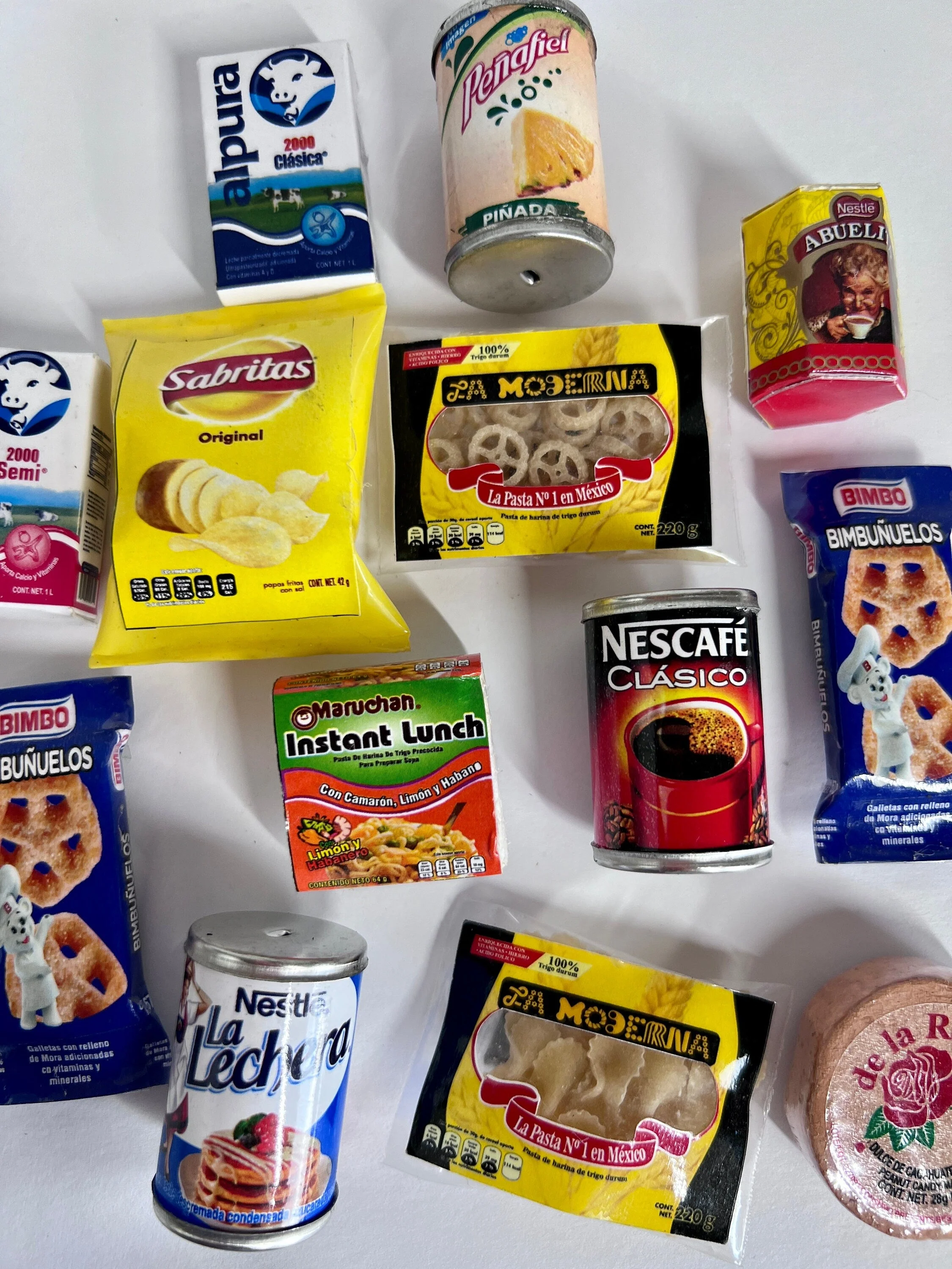 Mini Mexican food dishes, 10 pack, tacos, pan dulce, fruit, tamales, day of the dead - Image 2