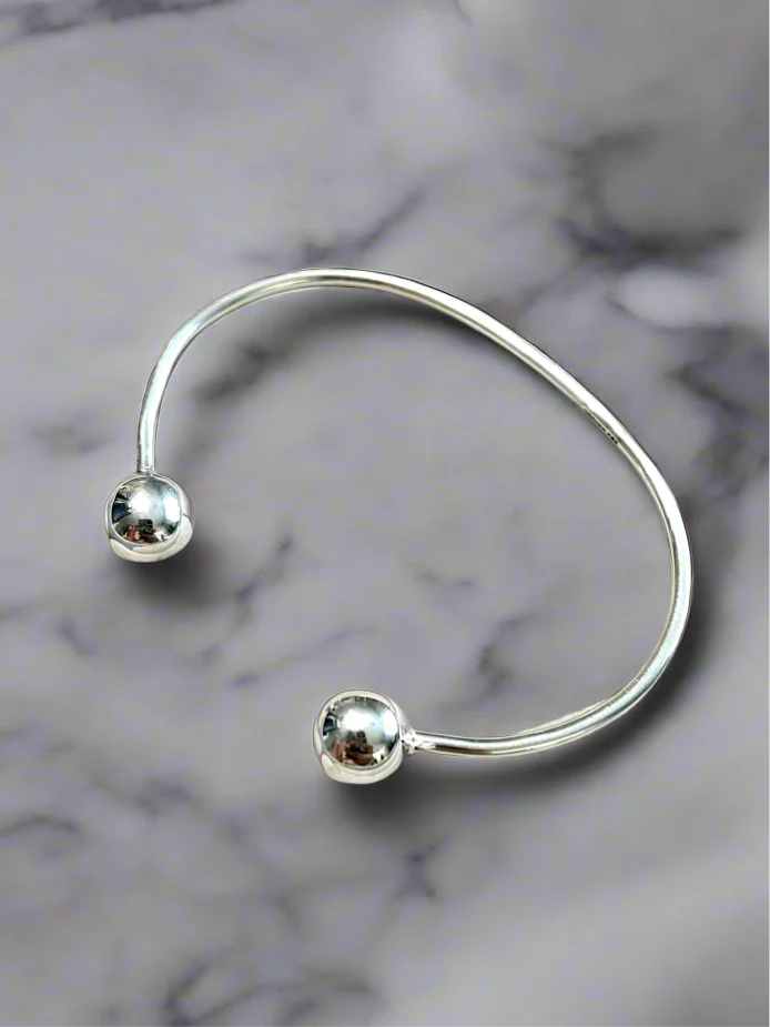925 Sterling Silver Cuff Bracelet - Pulsera de plata Minimalista - Image 4