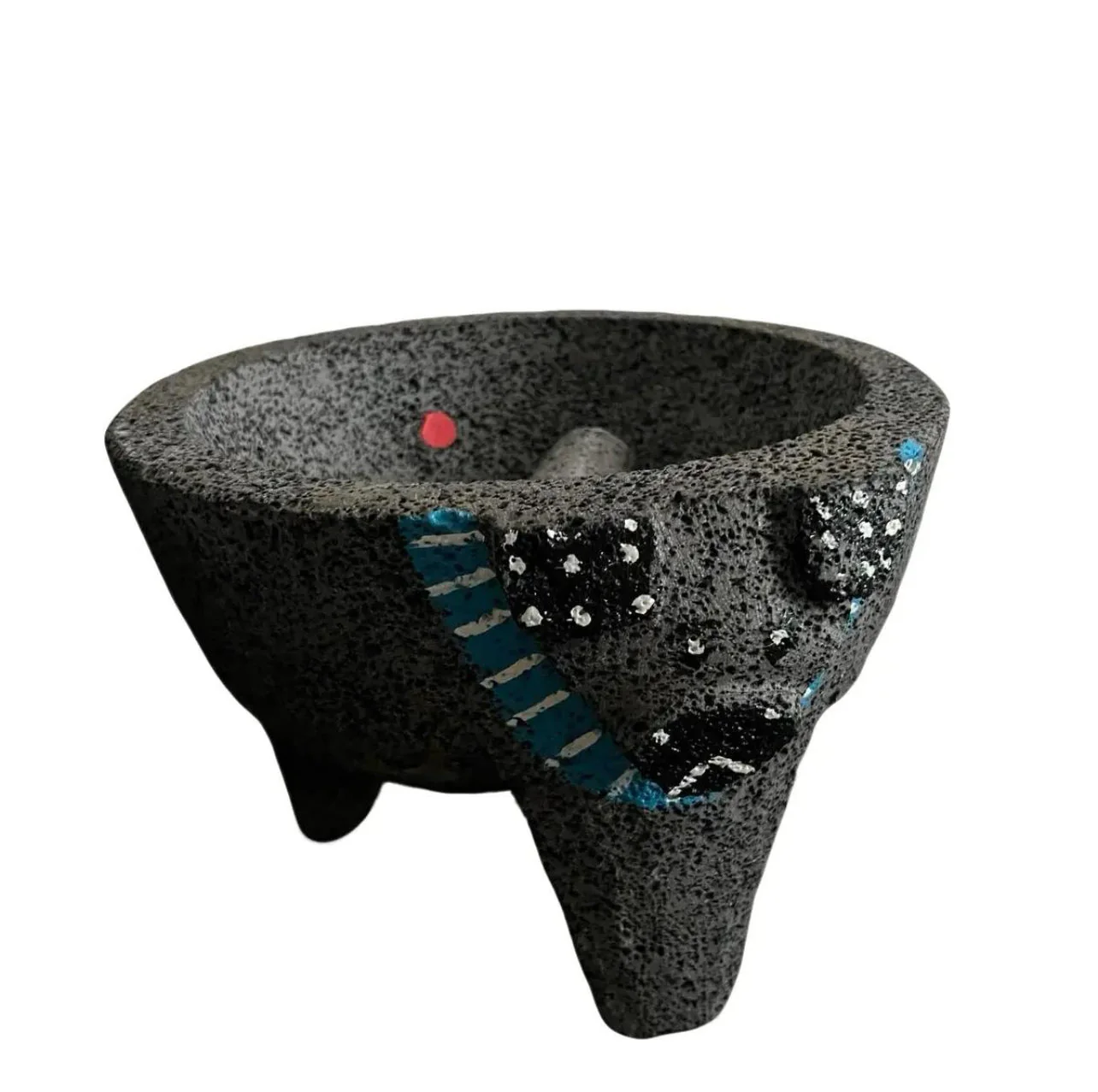 Molcajete Puerco Original 100% Lava Volcanic Stone Mortar and Pestle