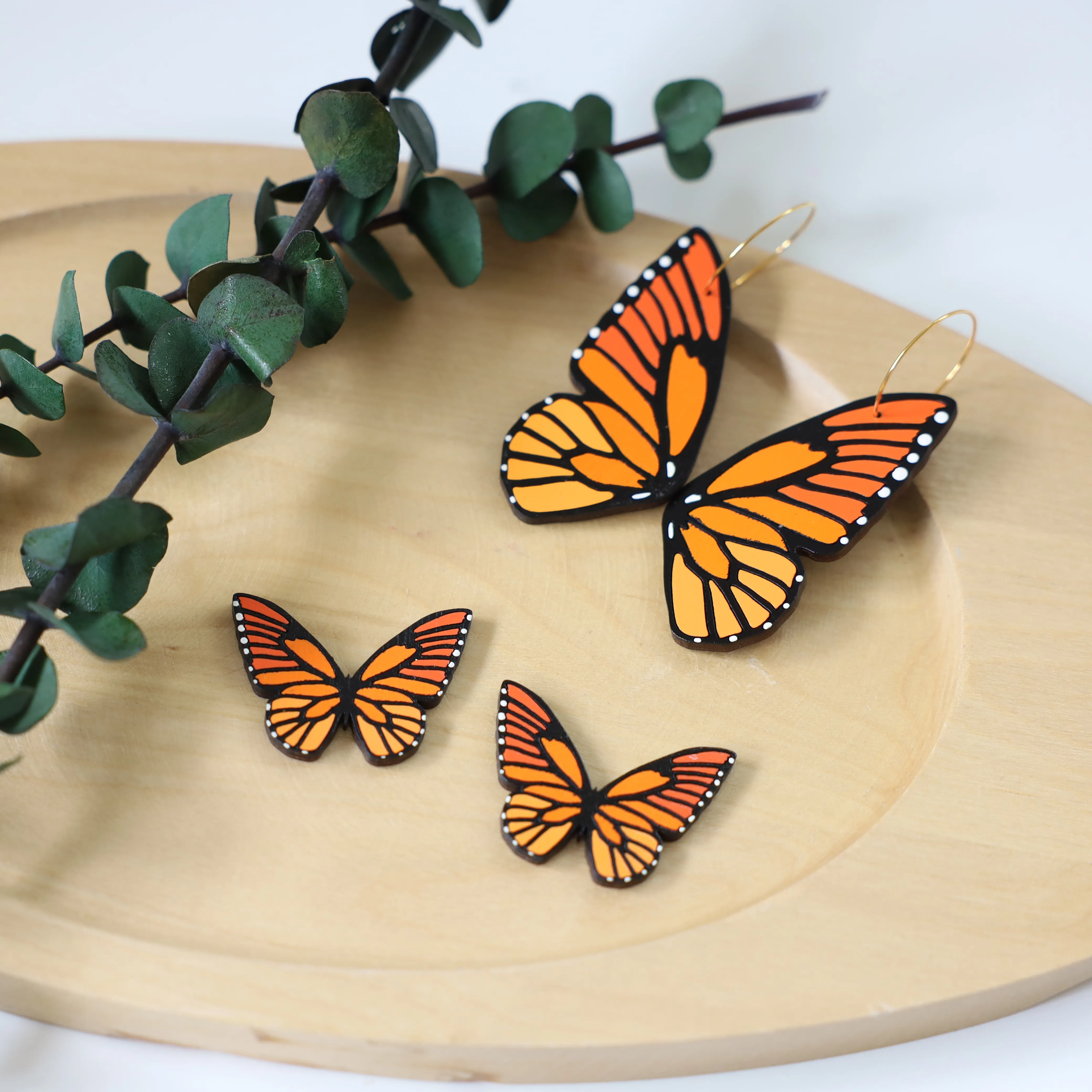 Monarch Butterfly Hoops - Image 9
