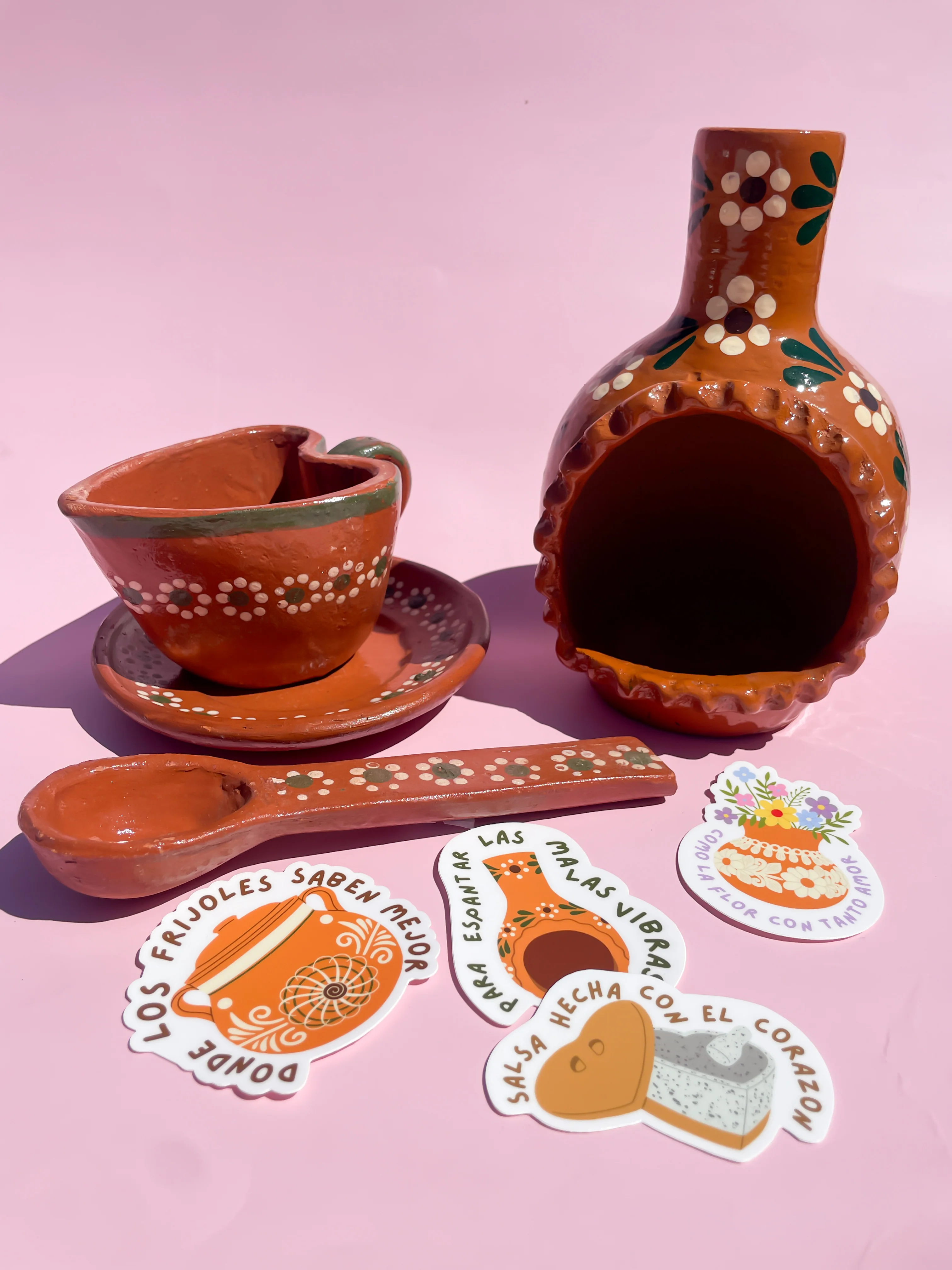Mothers Day Gift Set Mexican Clay Pottery Gift Set Regalo para Dia de las Madres - Image 3
