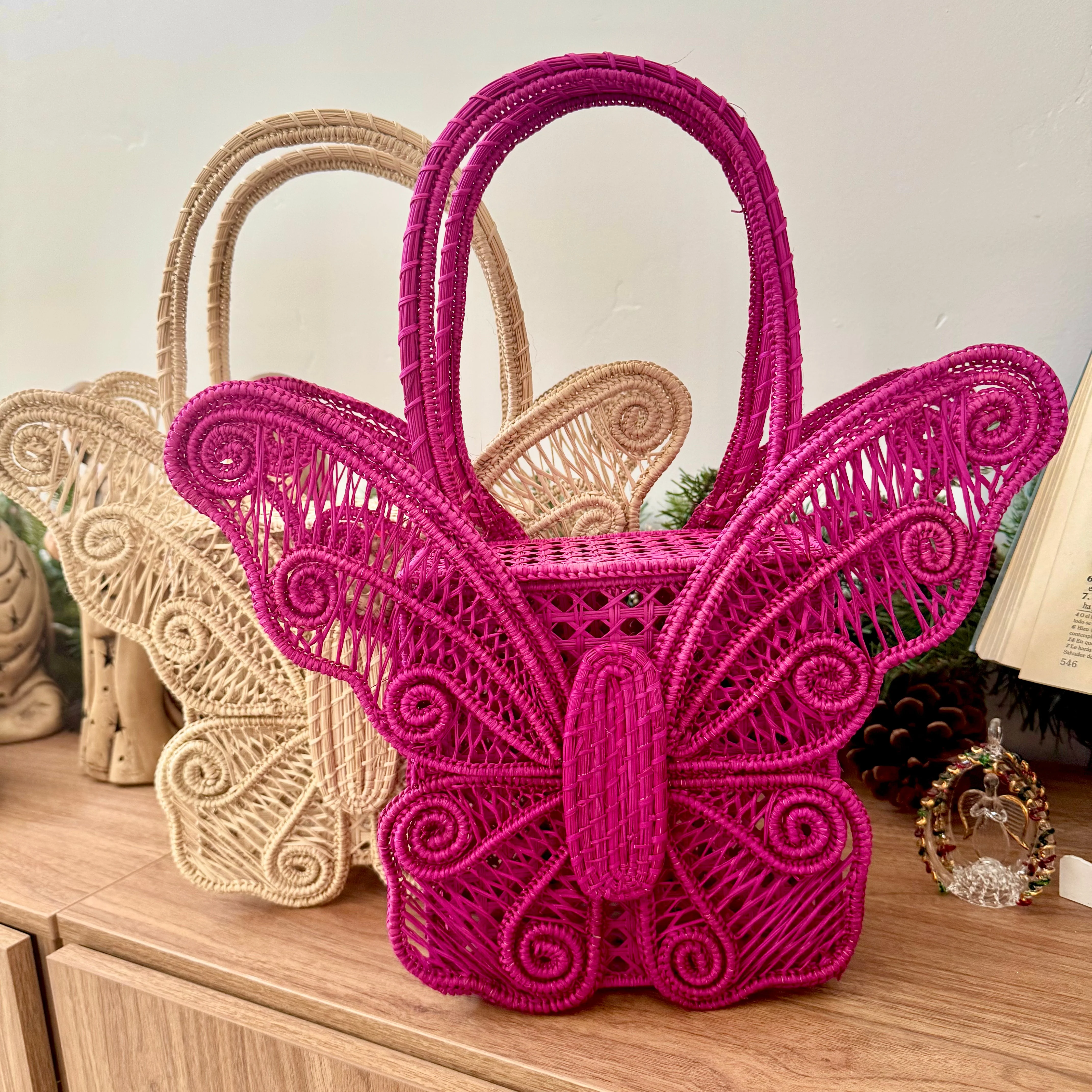 Natural Palm Butterfly “Hermila” Bag