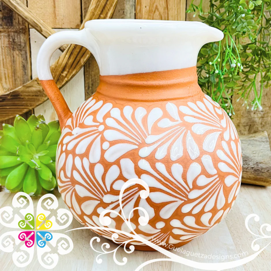 Natural/White Espiga Bola Pitcher Set - 4 Mugs - Image 2