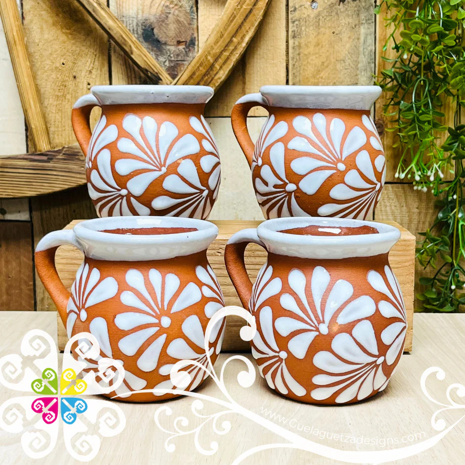 Natural/White Espiga Bola Pitcher Set - 4 Mugs - Image 6