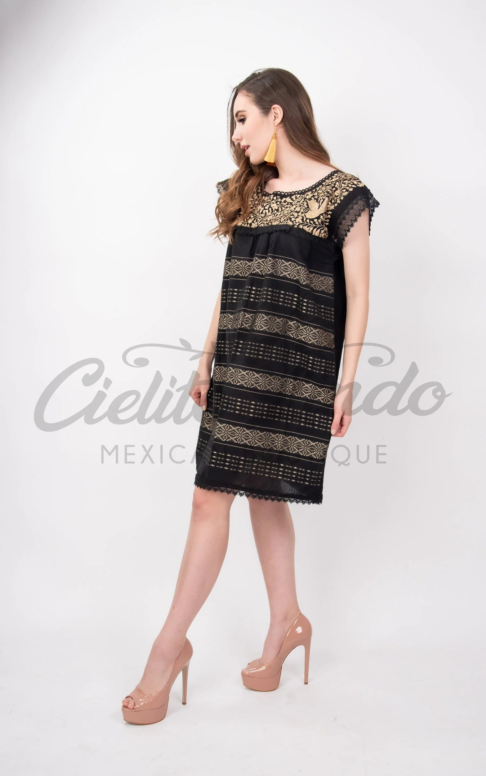 Oaxaca Black Loomed Dress - Image 6