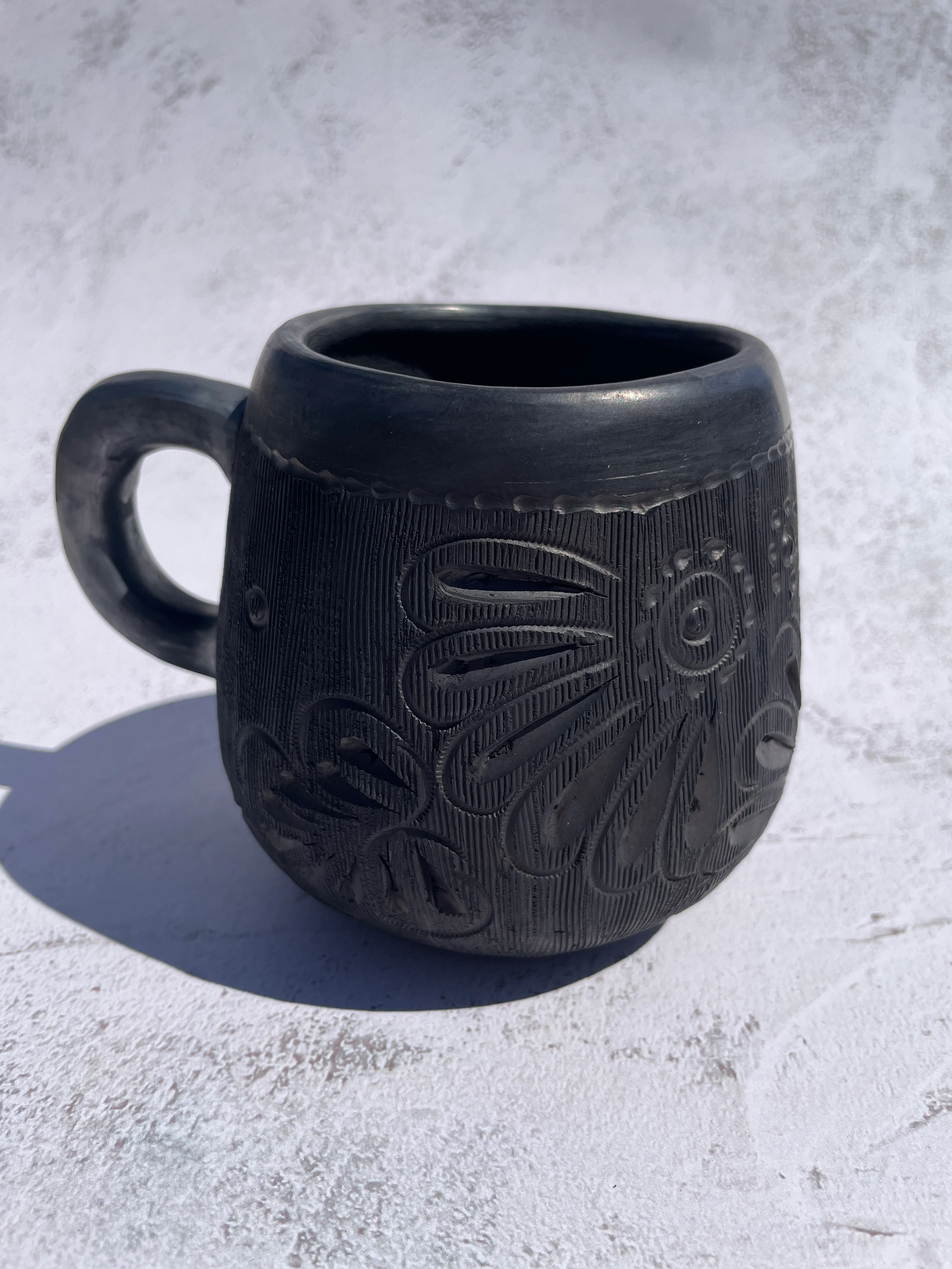 Oaxaca Black Clay Mugs - Taza Barro Negro - Image 3
