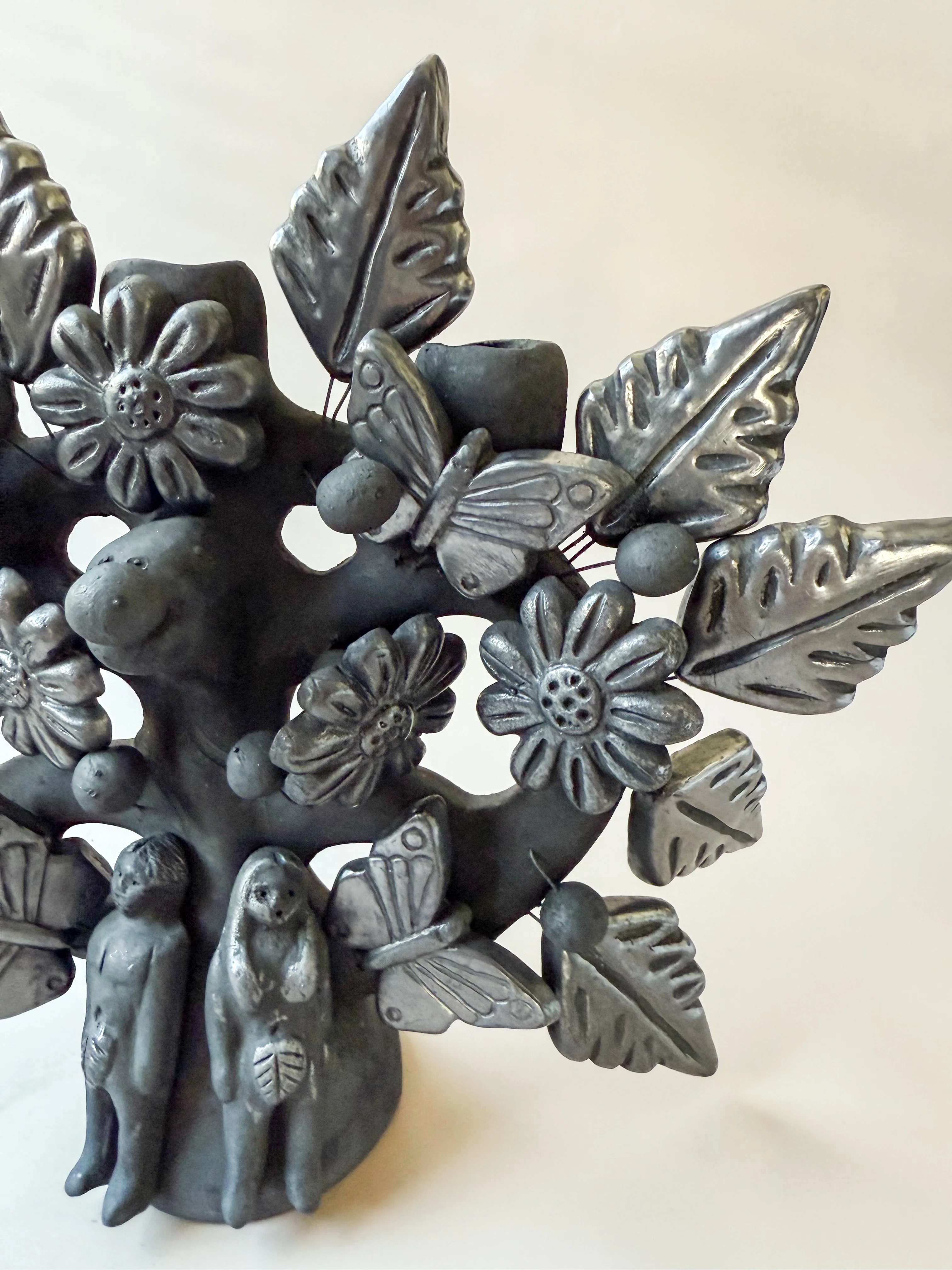 Oaxaca Black Clay Tree Of Life - Arbor de la Vida Barro Negro - Image 4