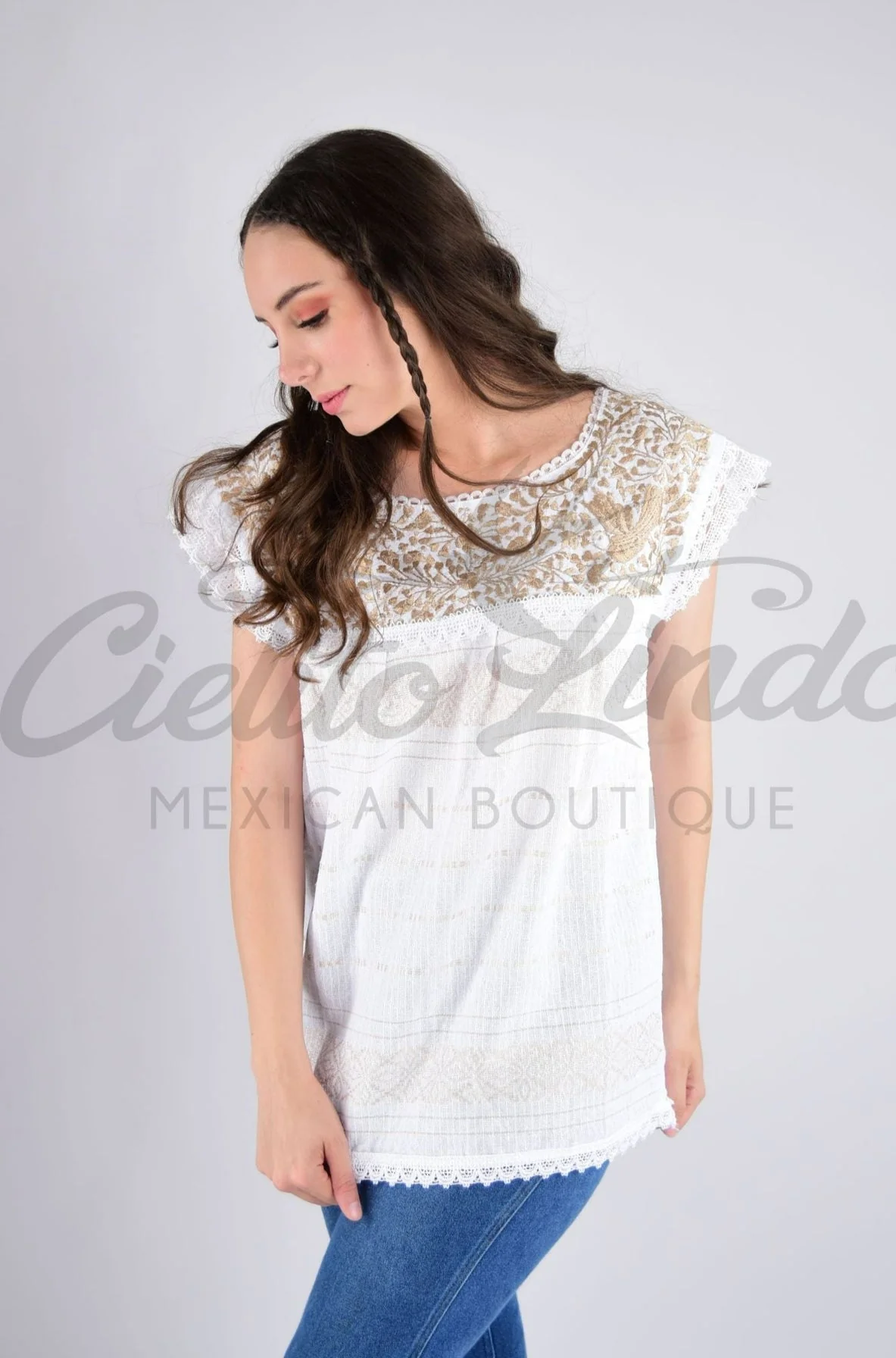 Oaxaca Paloma White Blouse - Blusa Blanca Oaxaca - Image 3