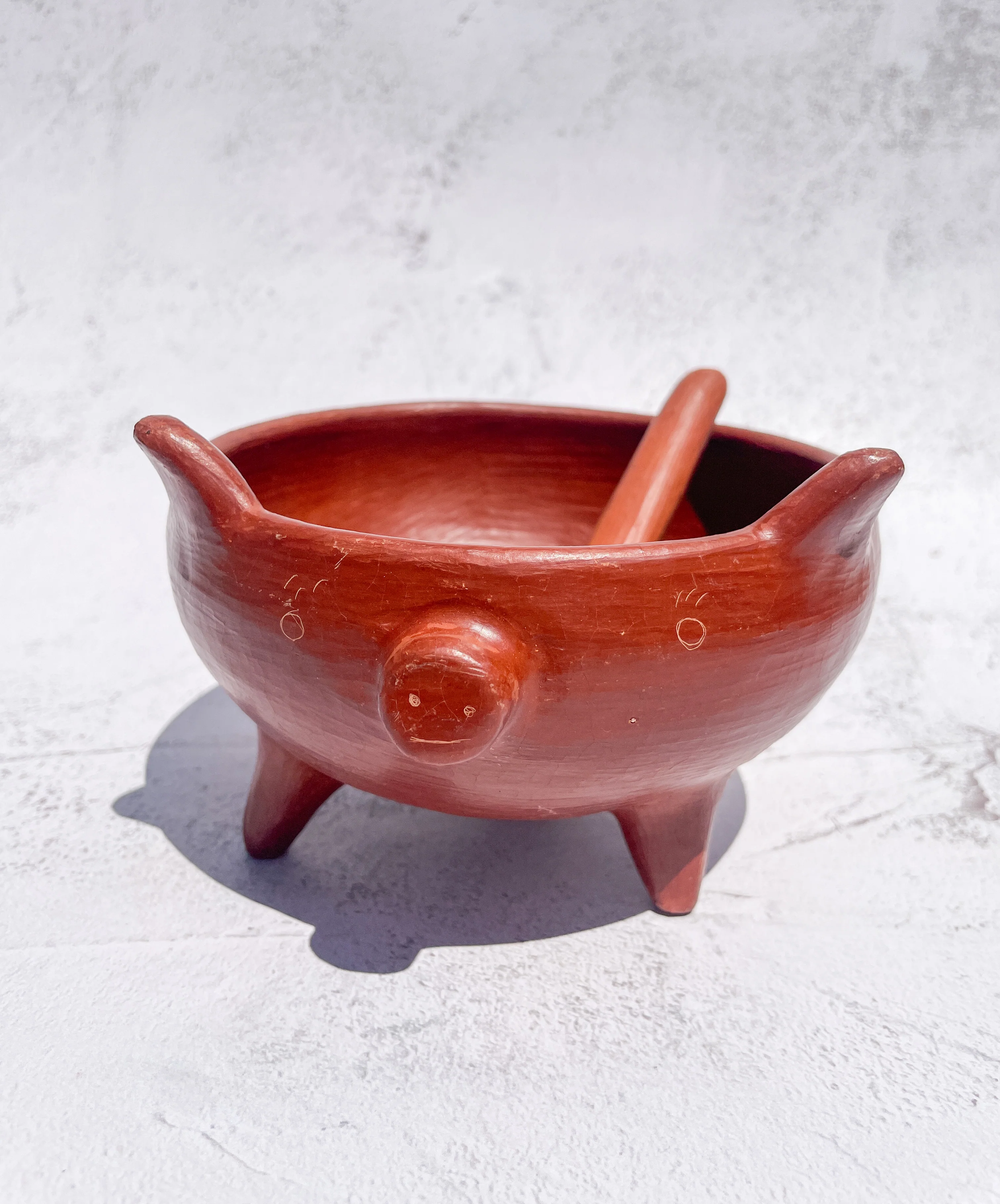 Oaxaca Red Clay Piggy Bowl - Salsero Marranito Barro Rojo - Image 10