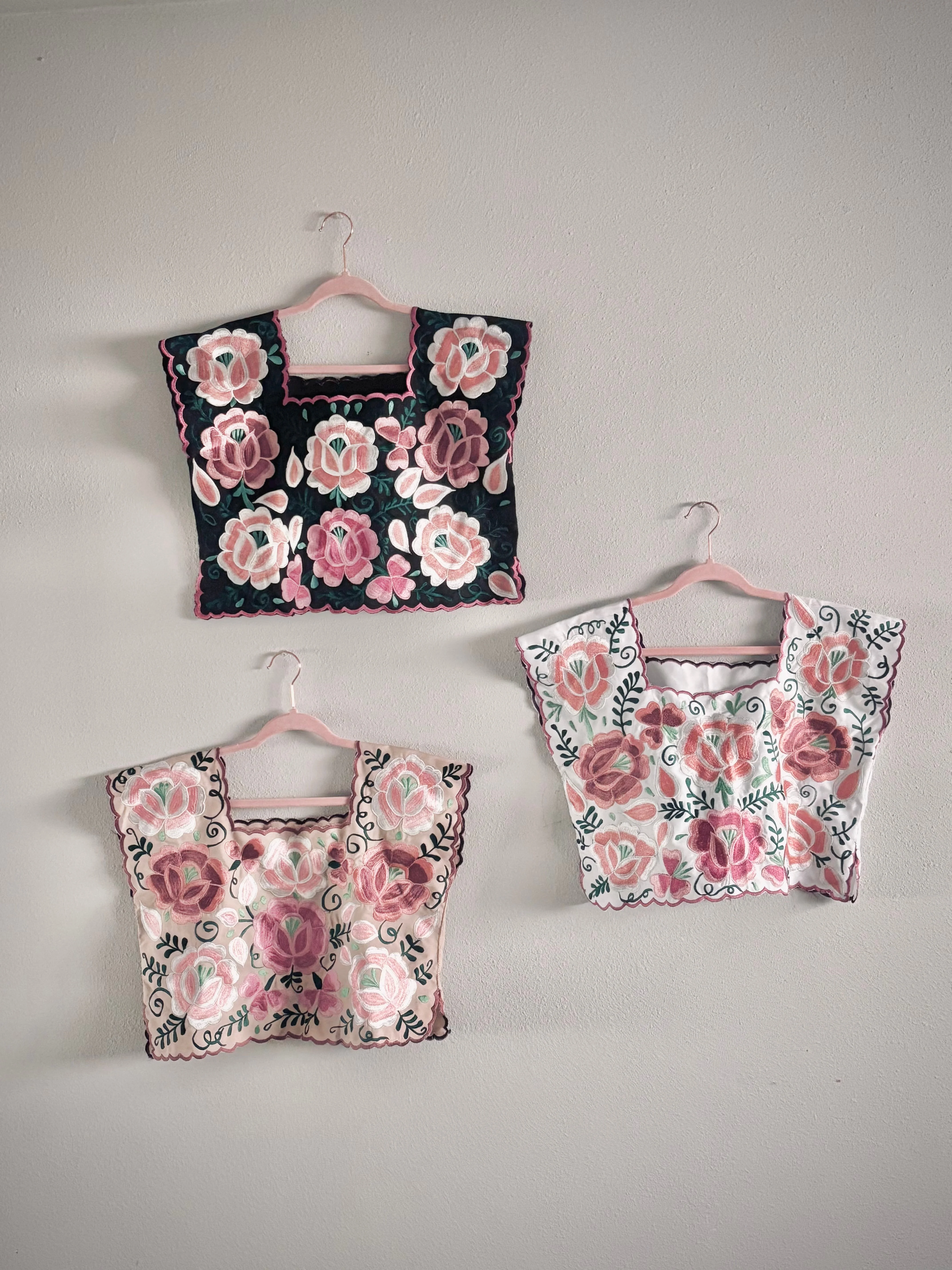 Paloma Floral Embroidered Blouse – Handmade Mexican Top in Pastels - Image 2