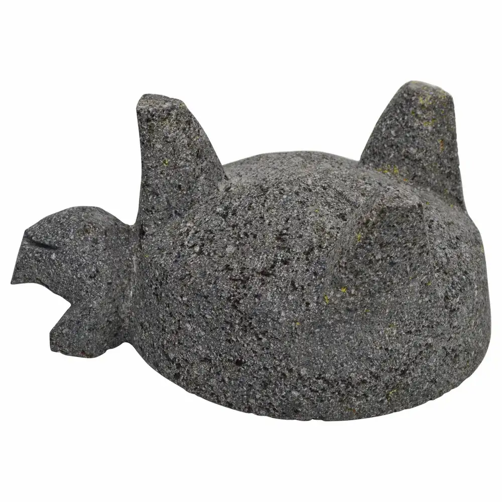 Pig Head Molcajete Natural Stone 8" - Image 3