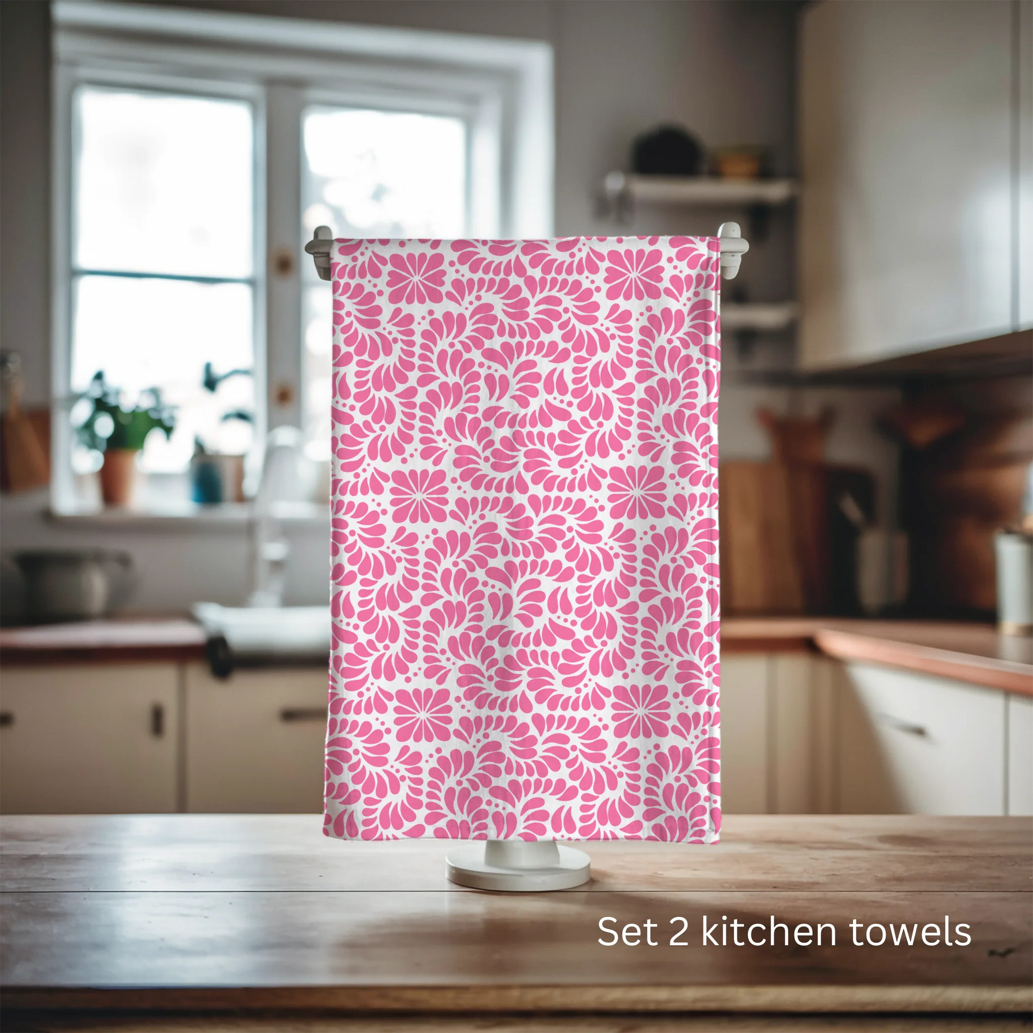 Pink talavera Design Kitchen Towel Toalla Cocina Rosa - Image 6