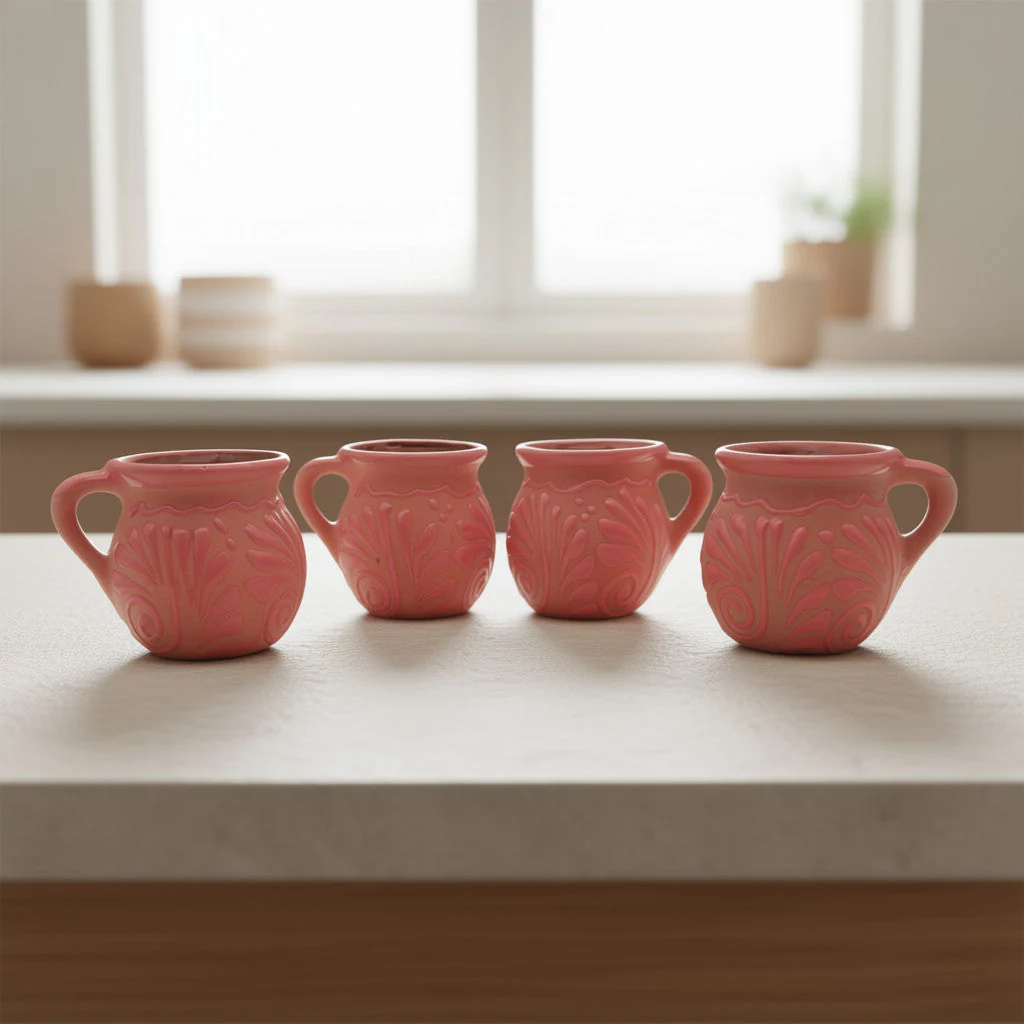 Wholesale Pink Talavera Mug | Authentic Handmade Mexican Clay Jarrito - Image 3