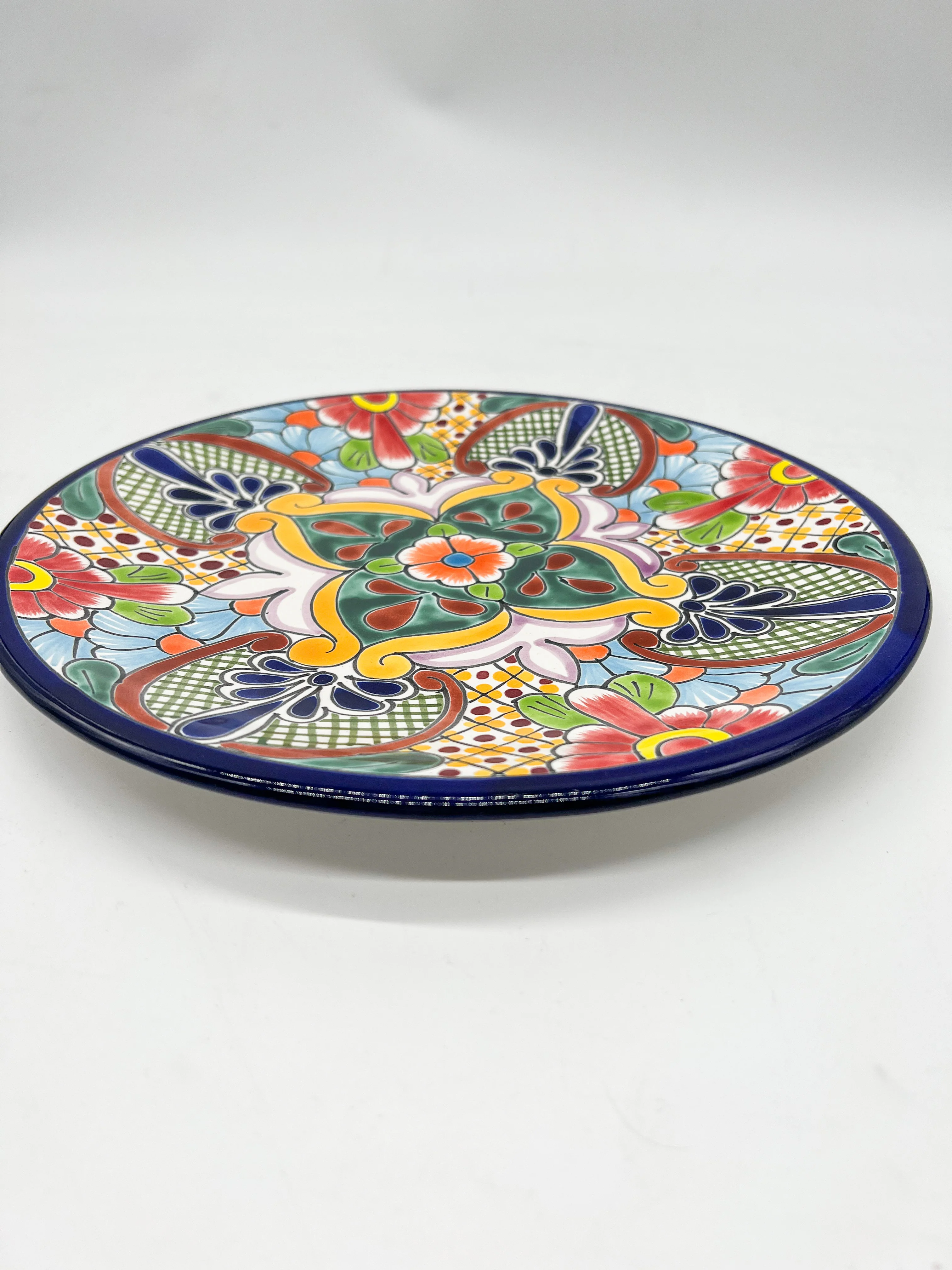 Mexican Dinner Plates 12 Inch Mexican Talavera Soup Bowls Colorful Hand Painted - Image 4