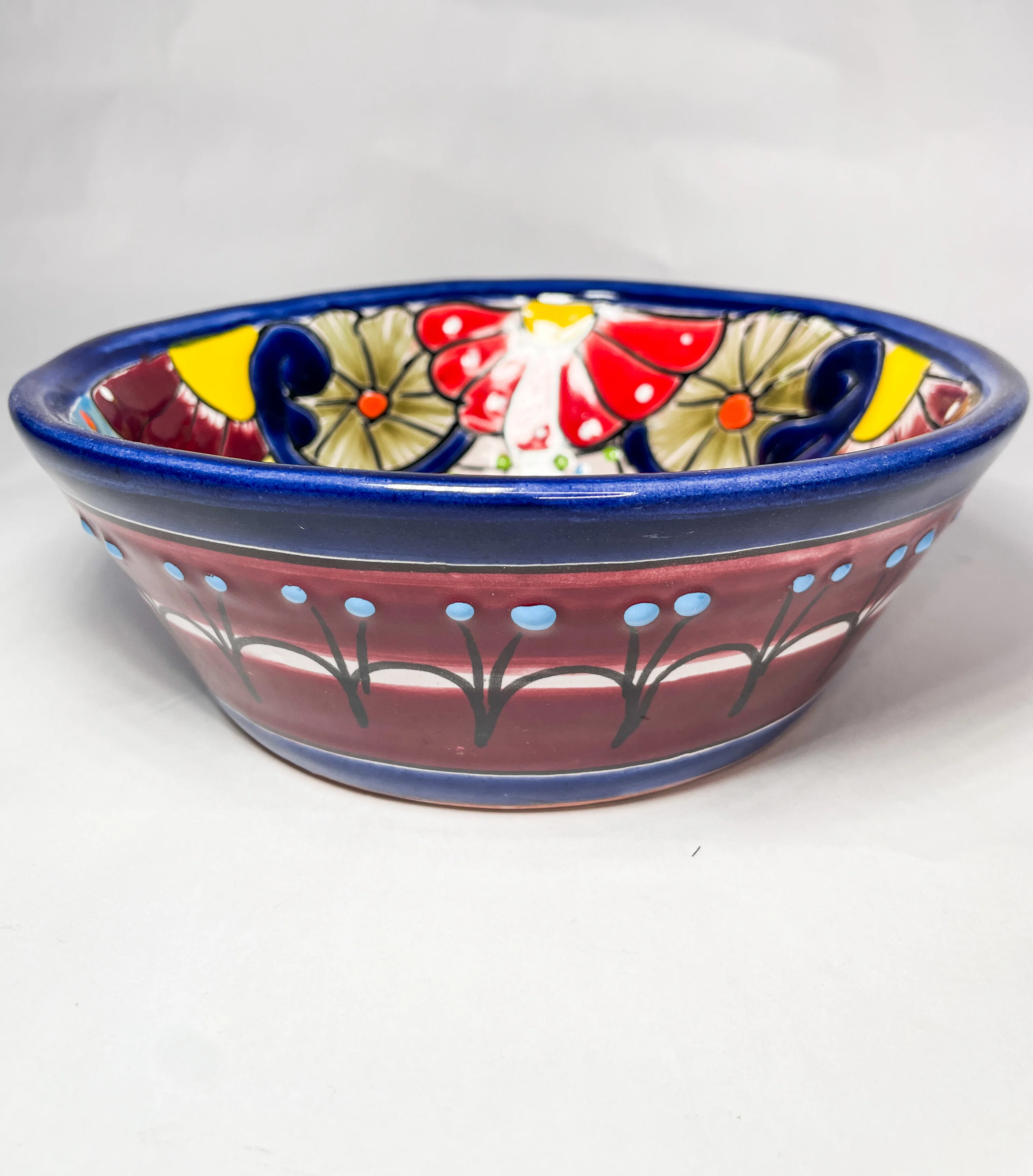 Mexican Dinner Plates 12 Inch Mexican Talavera Soup Bowls Colorful Hand Painted - Image 6