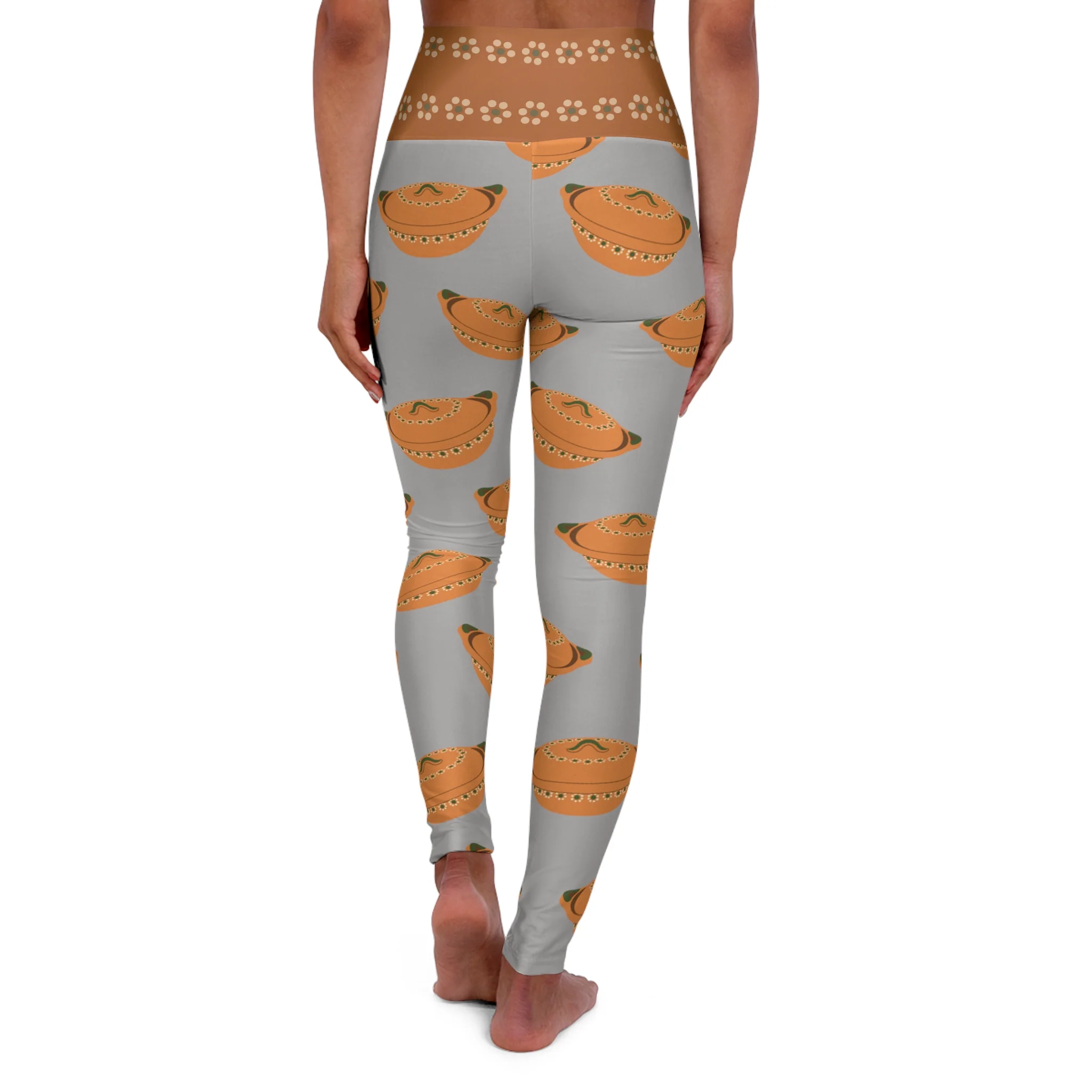 Señora Moderna High Waisted Yoga Leggings Cazuelas de Barro Mexican Clay Pots - Image 3