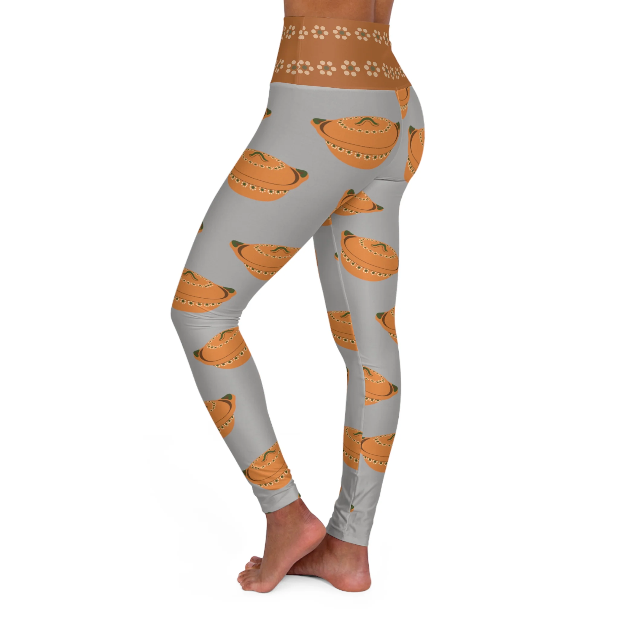 Señora Moderna High Waisted Yoga Leggings Cazuelas de Barro Mexican Clay Pots - Image 4