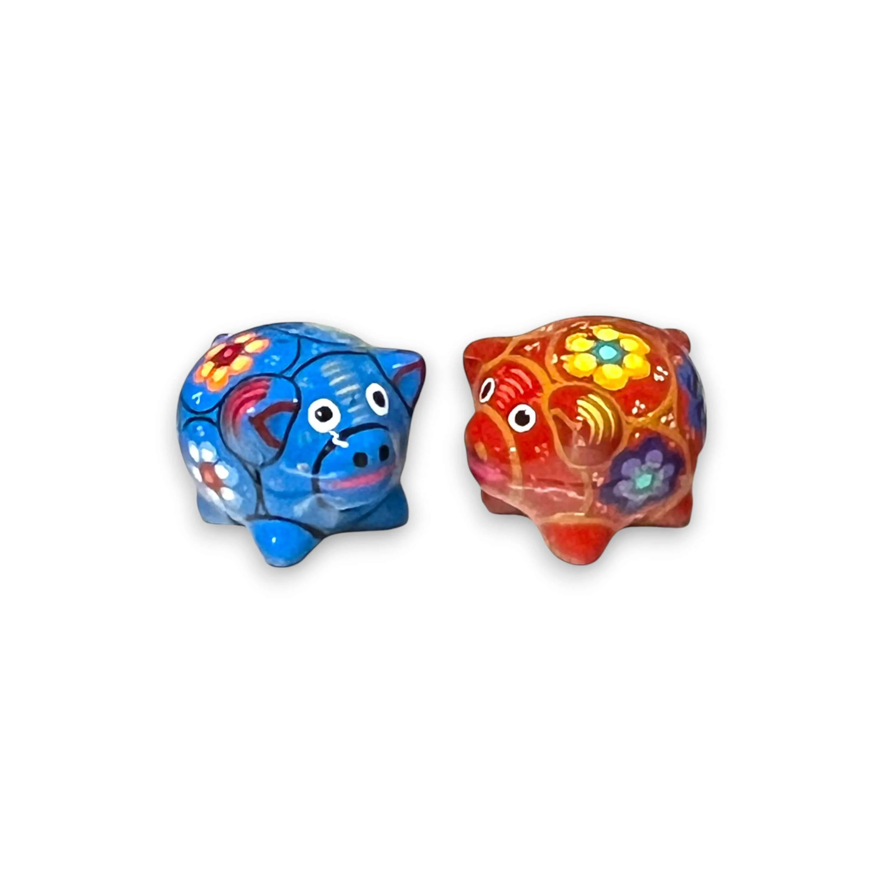 Set of 2 Pig Salt and Pepper Shakers | Hand-Painted Mexican Pottery - Image 3