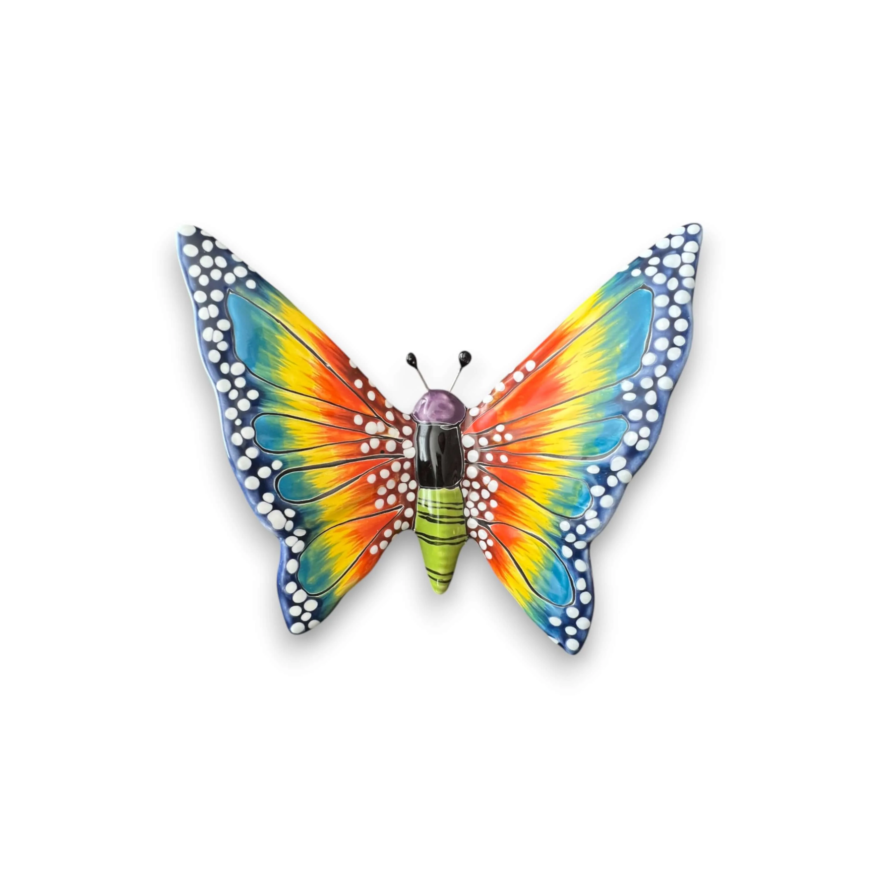 Set of 3 Talavera Butterfly Wall Hangings | Handmade Ceramic Decor - Image 7