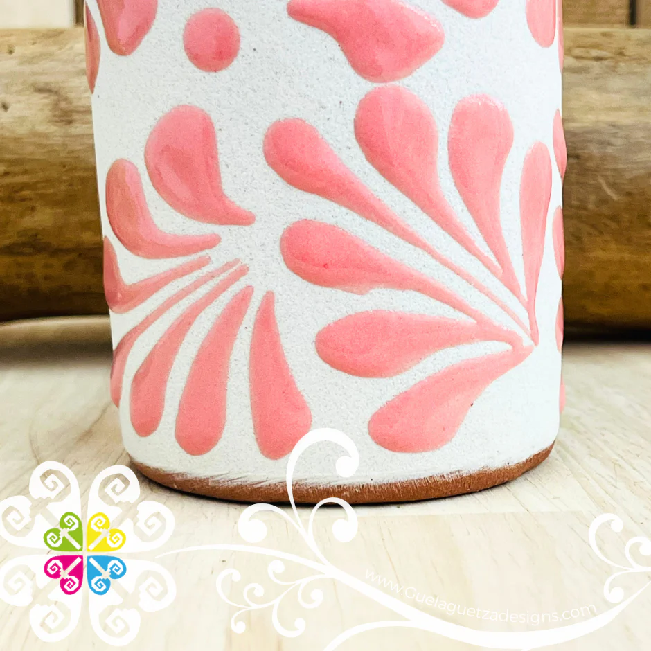 Set of 4 Pink Espiga Cilindro Tall Cup - Set Clay Cup - Image 5