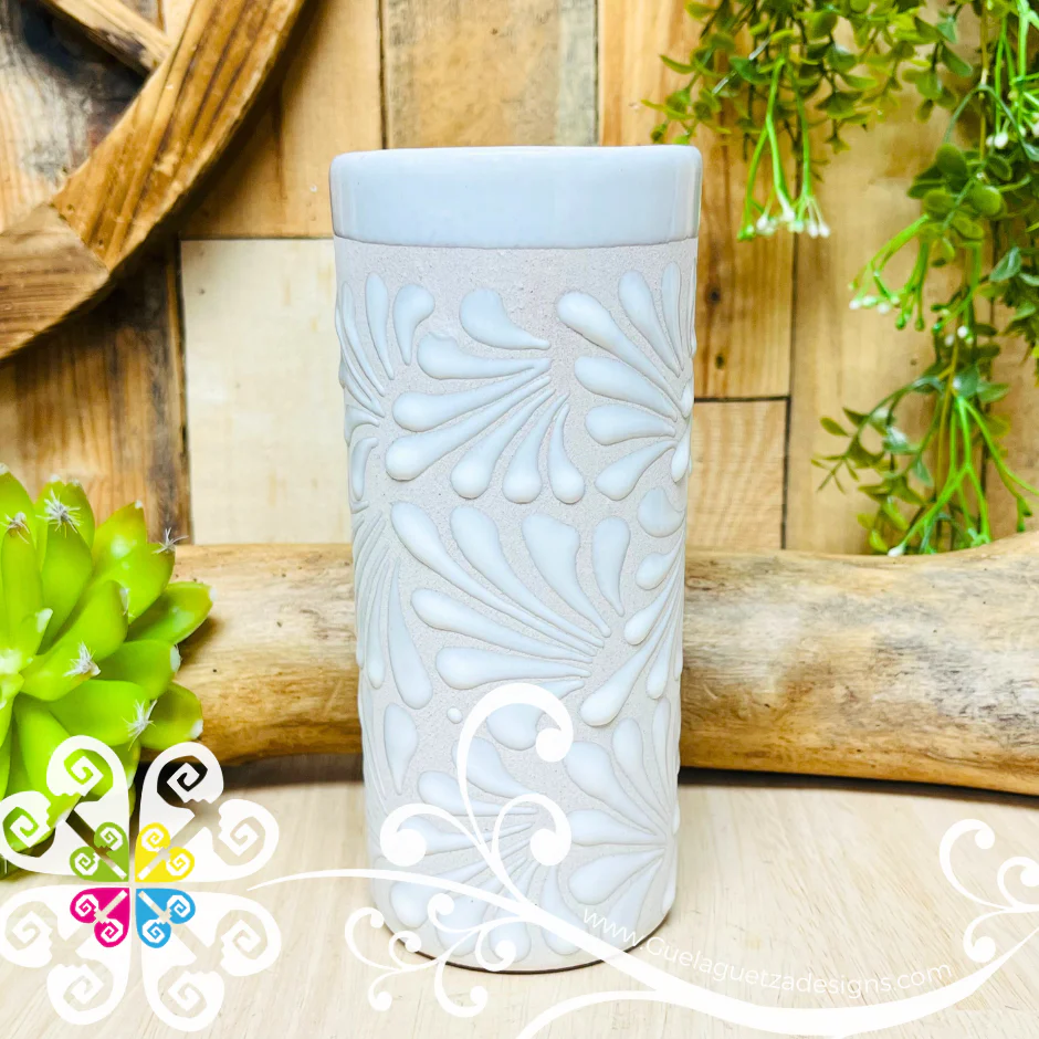 Set of White Espiga Cilindro Tall Cup - Set Clay Cup - Image 4