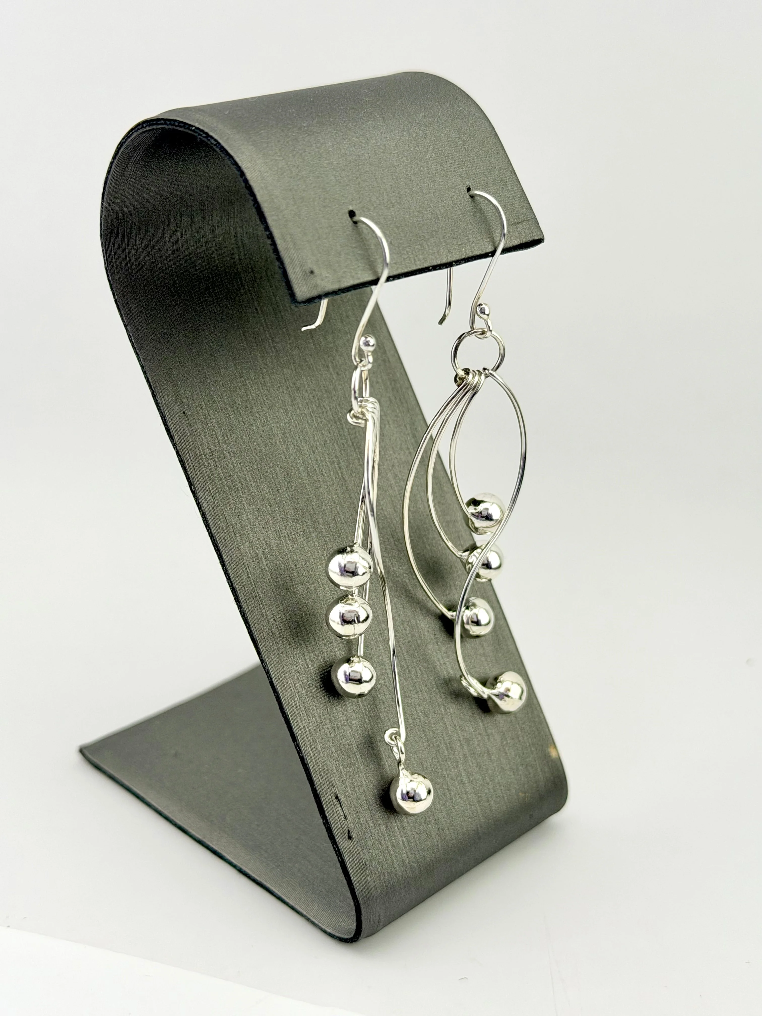 Silver Sterling 925 Dangle Earrings - Aretes plata 925 colgantes - Image 2