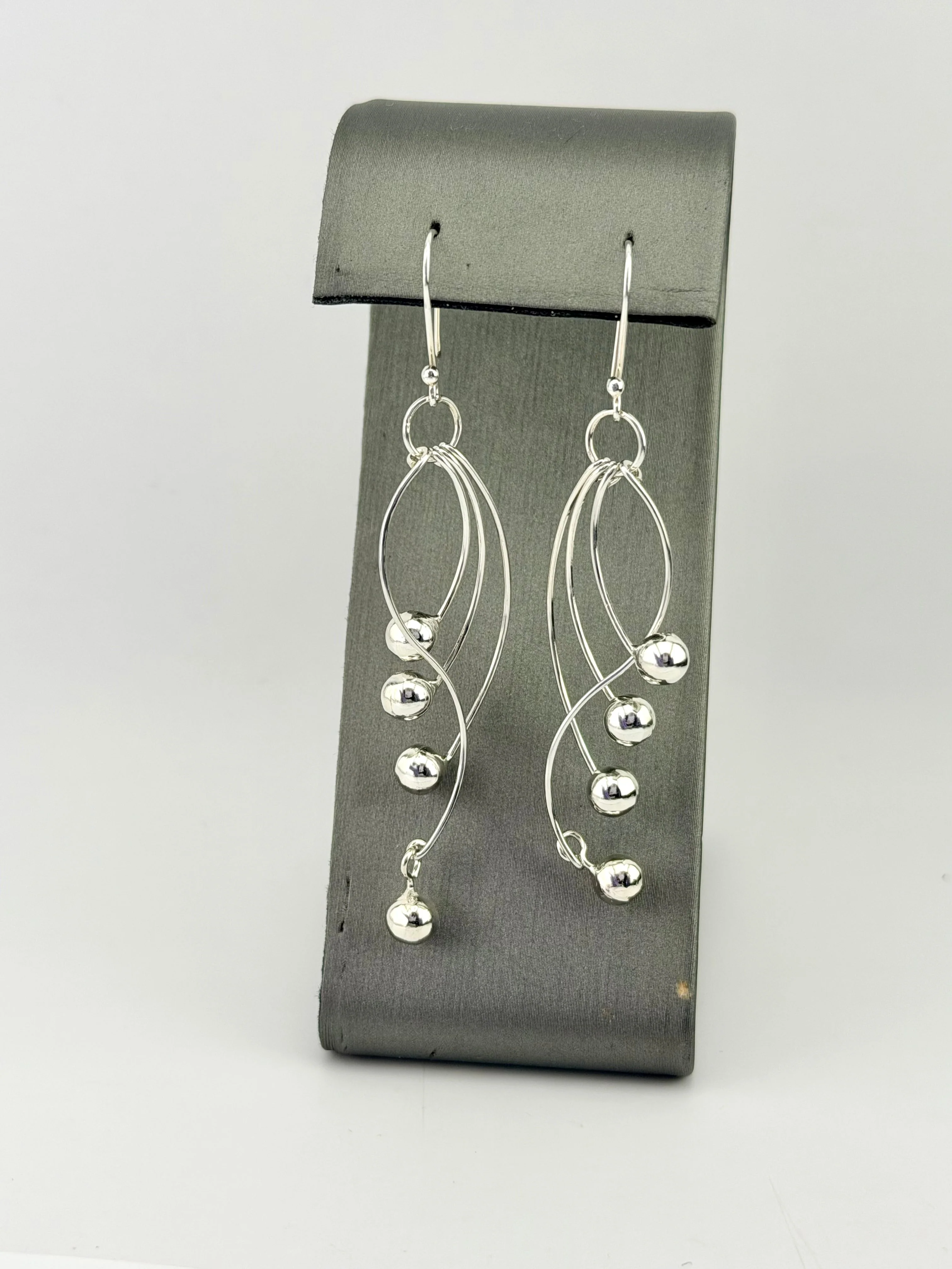 Silver Sterling 925 Dangle Earrings - Aretes plata 925 colgantes - Image 3