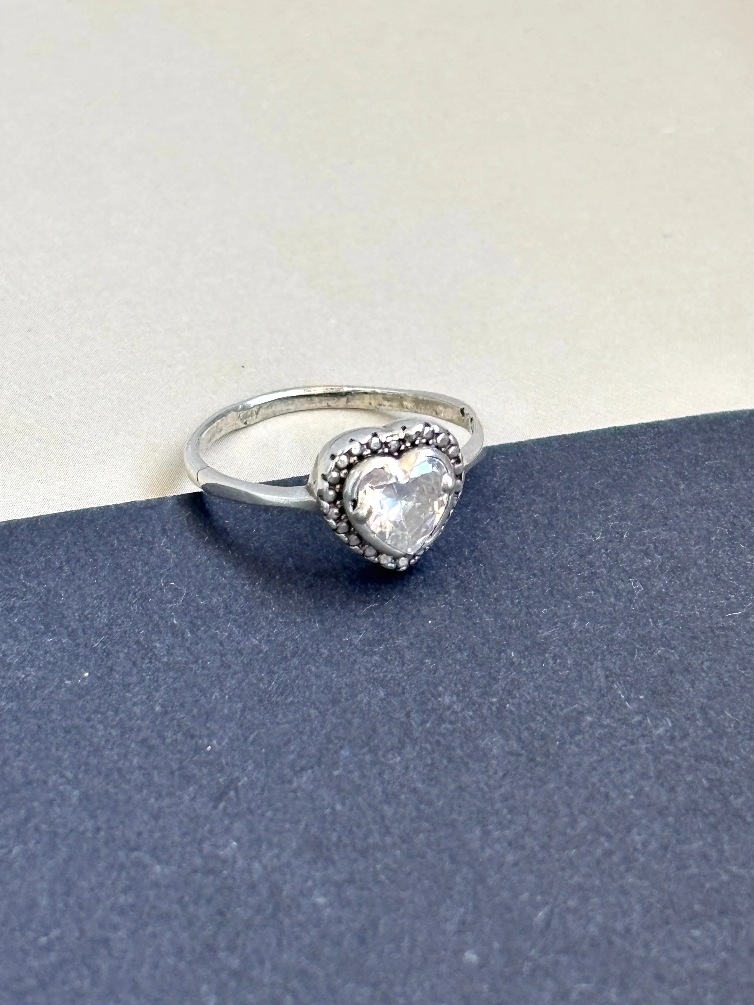 Silver 925 Heart Promise Ring - Anillo promesa con zirconia
