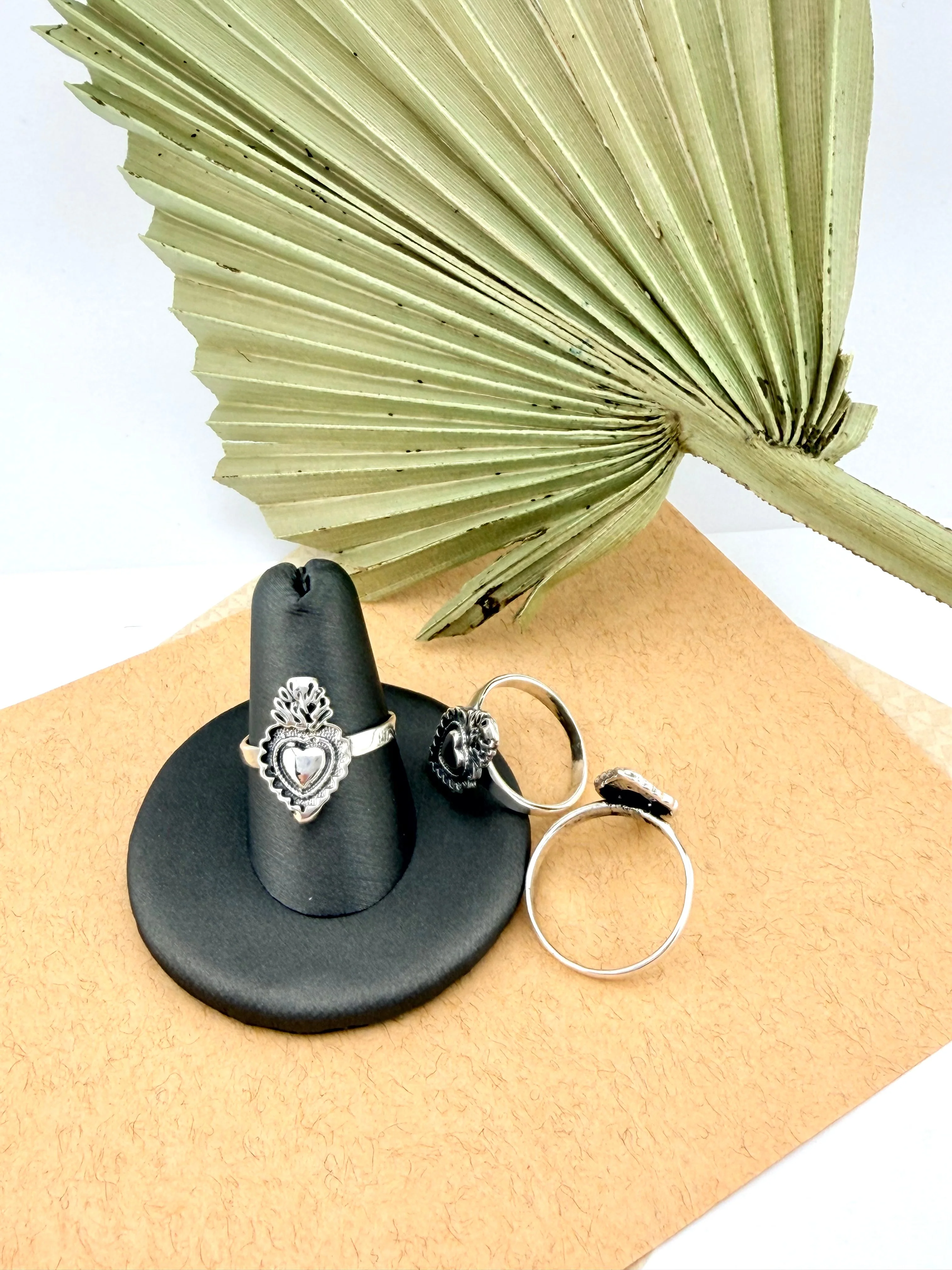 Silver Sterling 925 Sacred Heart Ring- Anillo Sagrado Corazón - Image 4