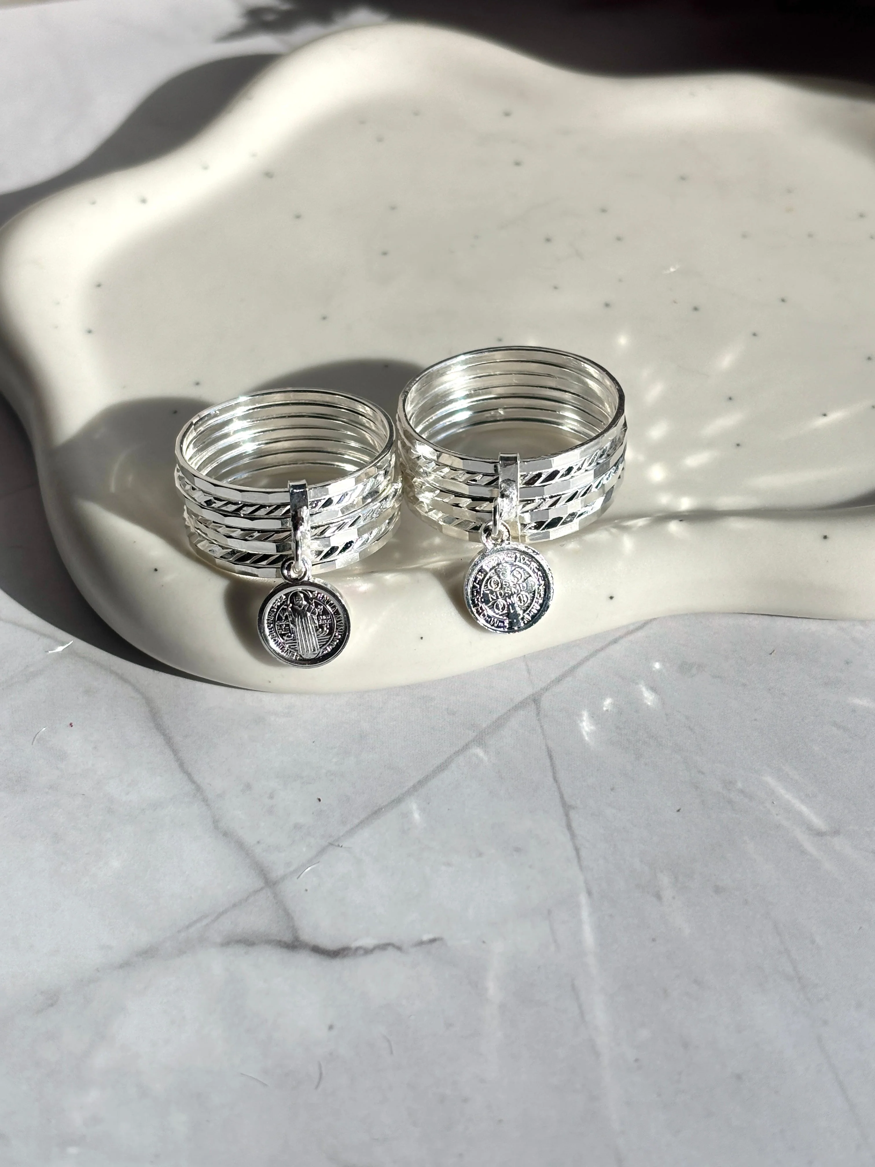 Silver Ring St Benedict - Anillo San Benito semanario - Image 2