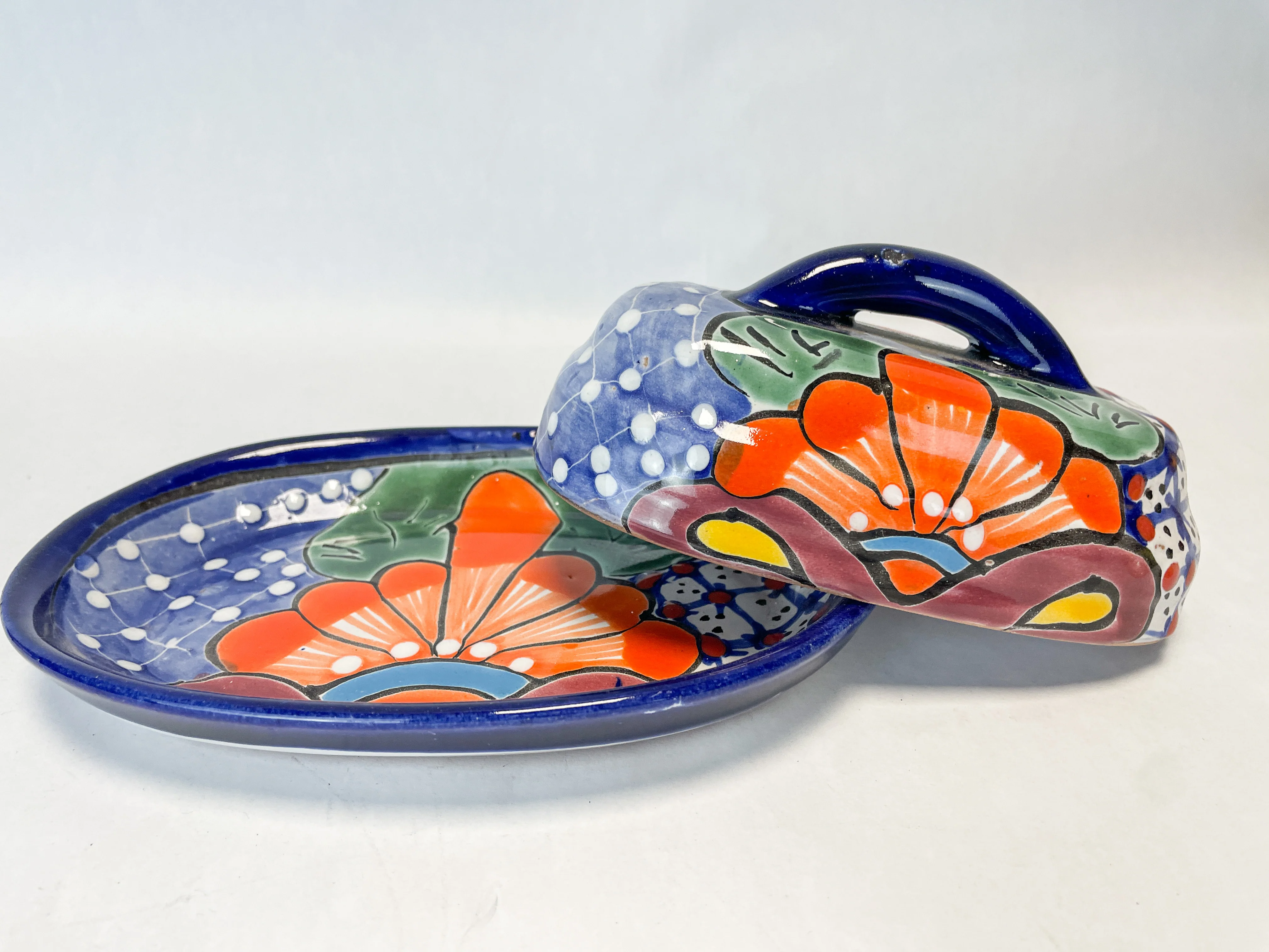 Talavera Butter Dish Mexican Butter Dish Butter Holder Mexican Pottery Talavera pottery - Image 4