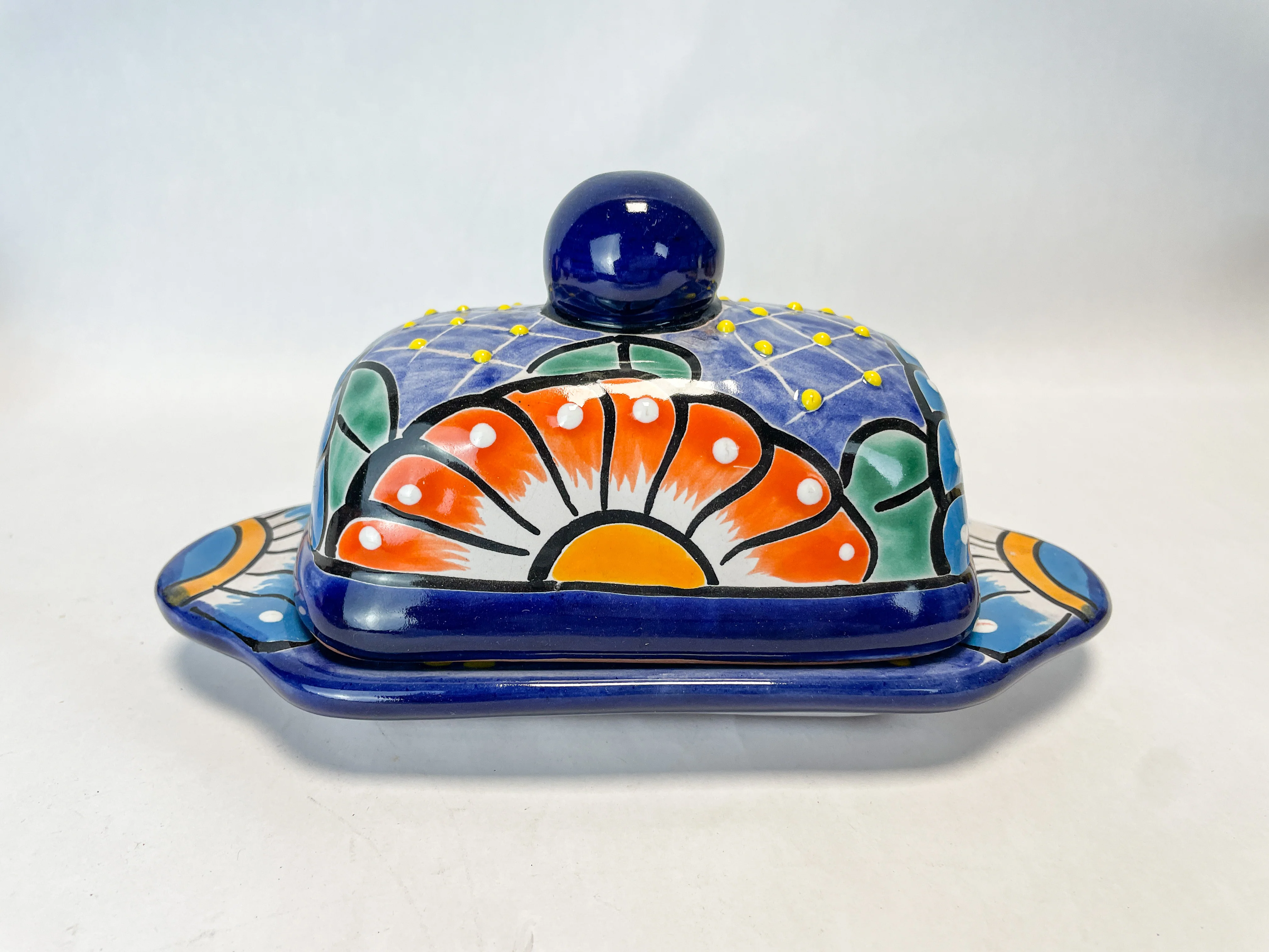 Talavera Butter Dish Mexican Butter Dish Butter Holder Mexican Pottery Talavera pottery - Image 5
