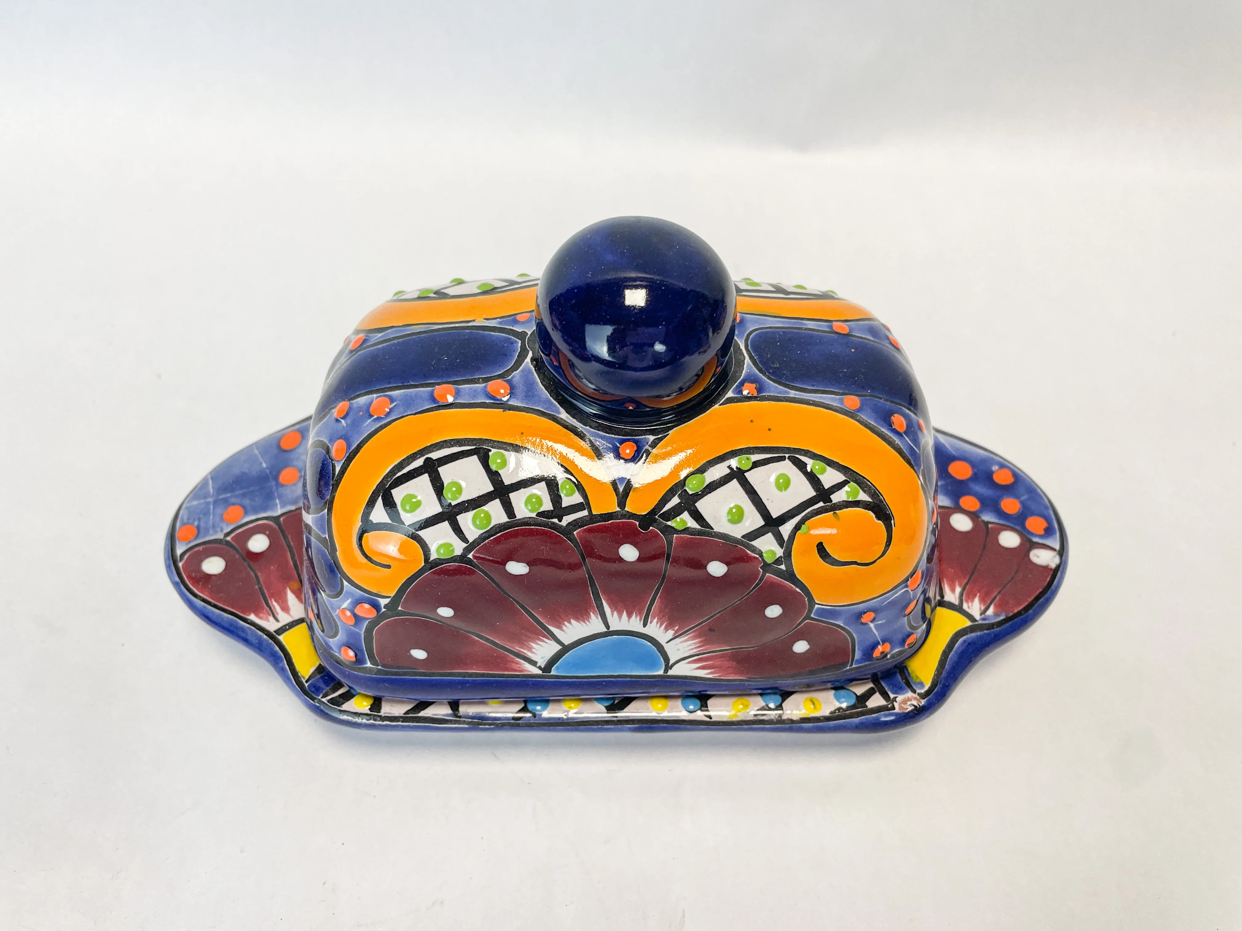 Talavera Butter Dish Mexican Butter Dish Butter Holder Mexican Pottery Talavera pottery - Image 7