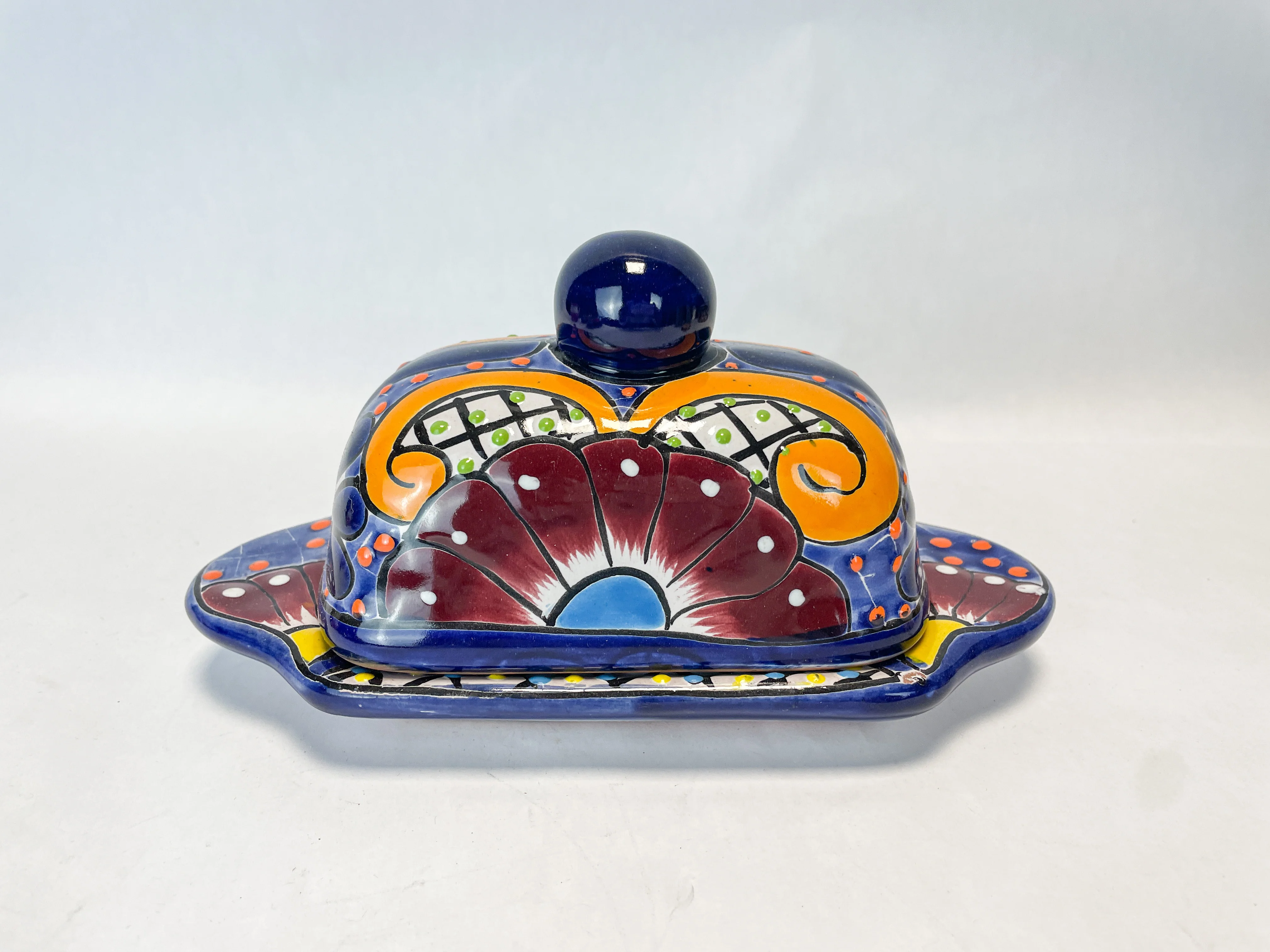 Talavera Butter Dish Mexican Butter Dish Butter Holder Mexican Pottery Talavera pottery - Image 8