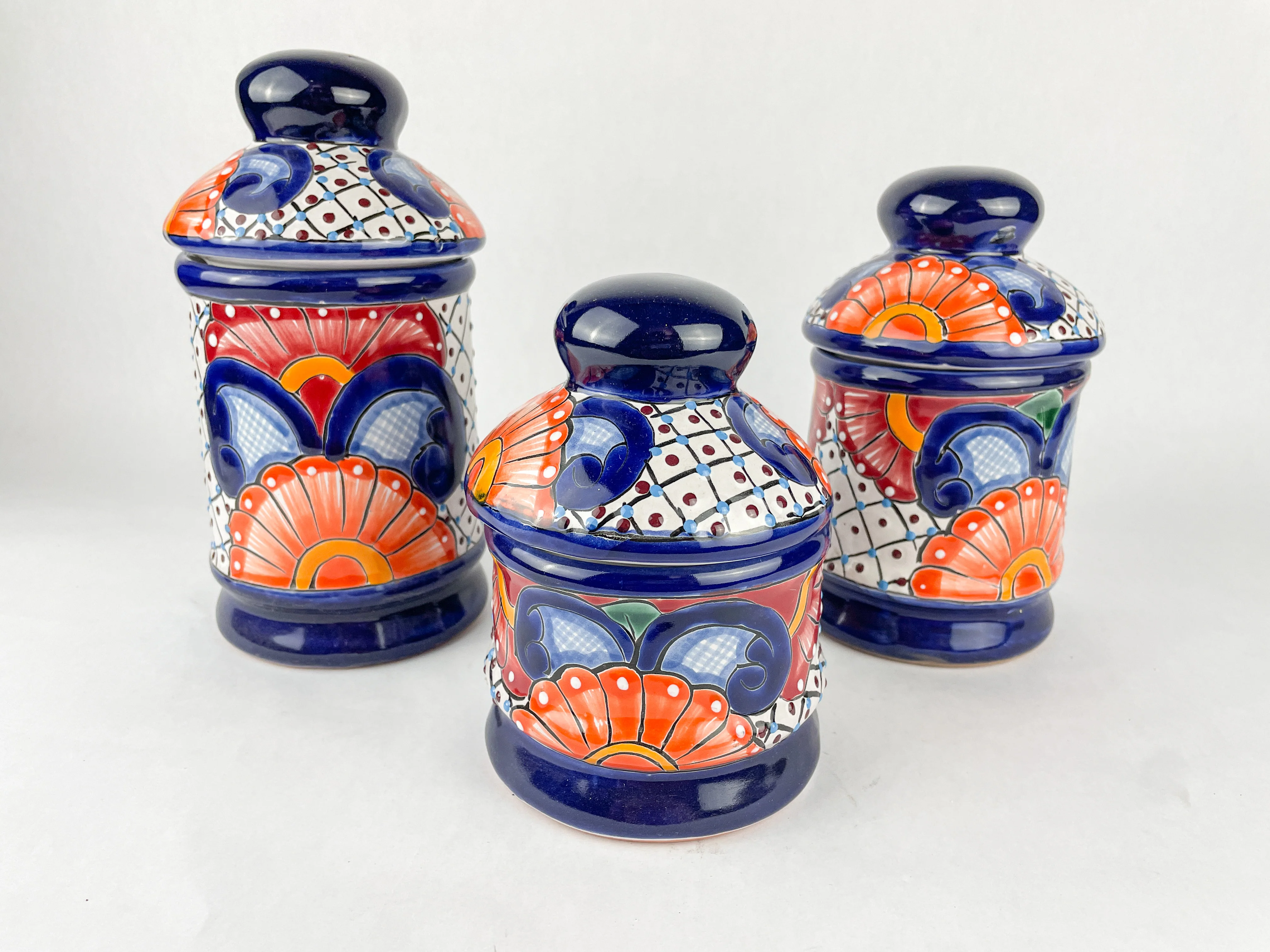 Talavera Canister Set 3 Pc Kitchen Canisters Cow Kitchen Decor - Image 11