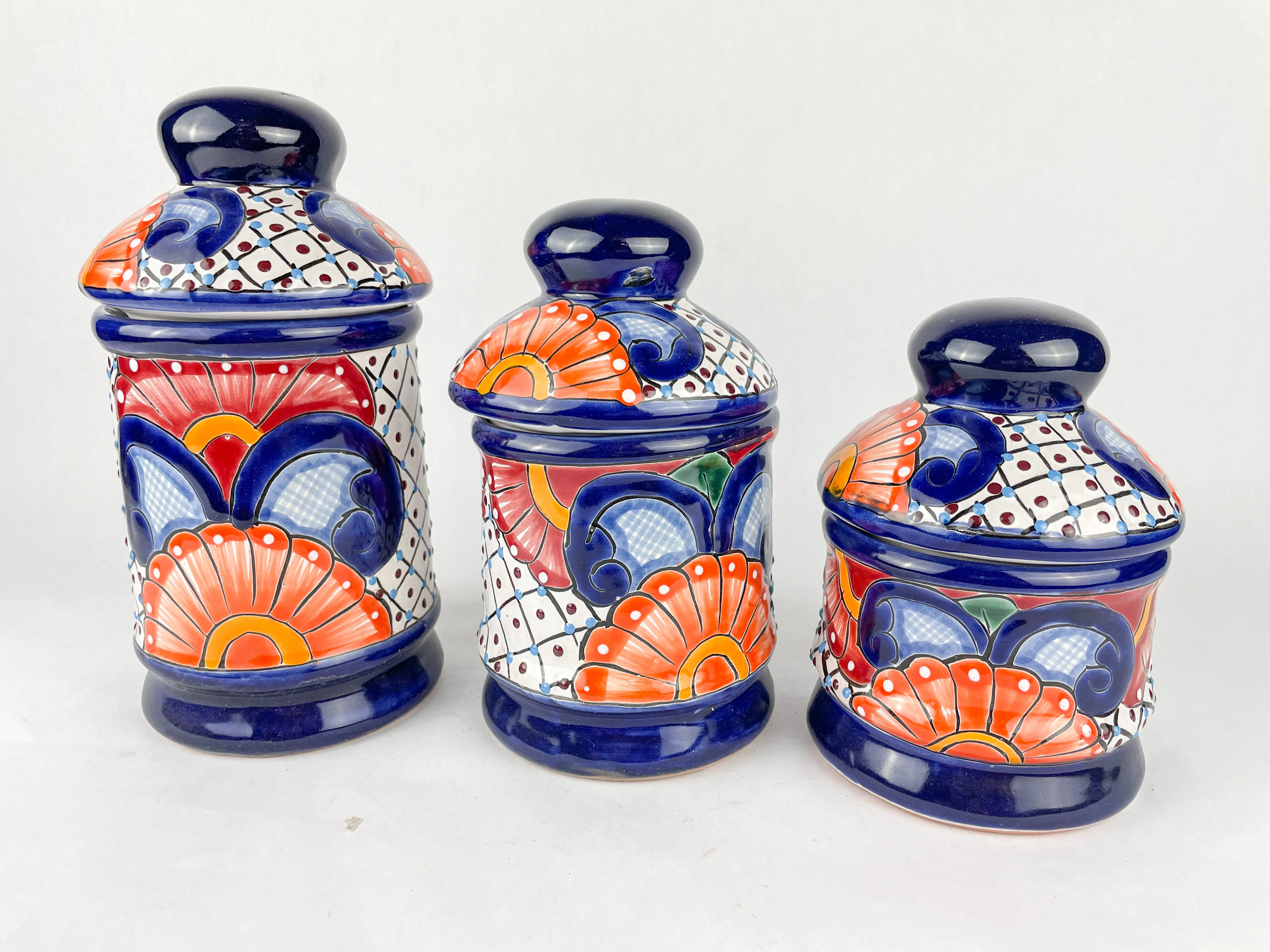 Talavera Canister Set 3 Pc Kitchen Canisters Cow Kitchen Decor - Image 12