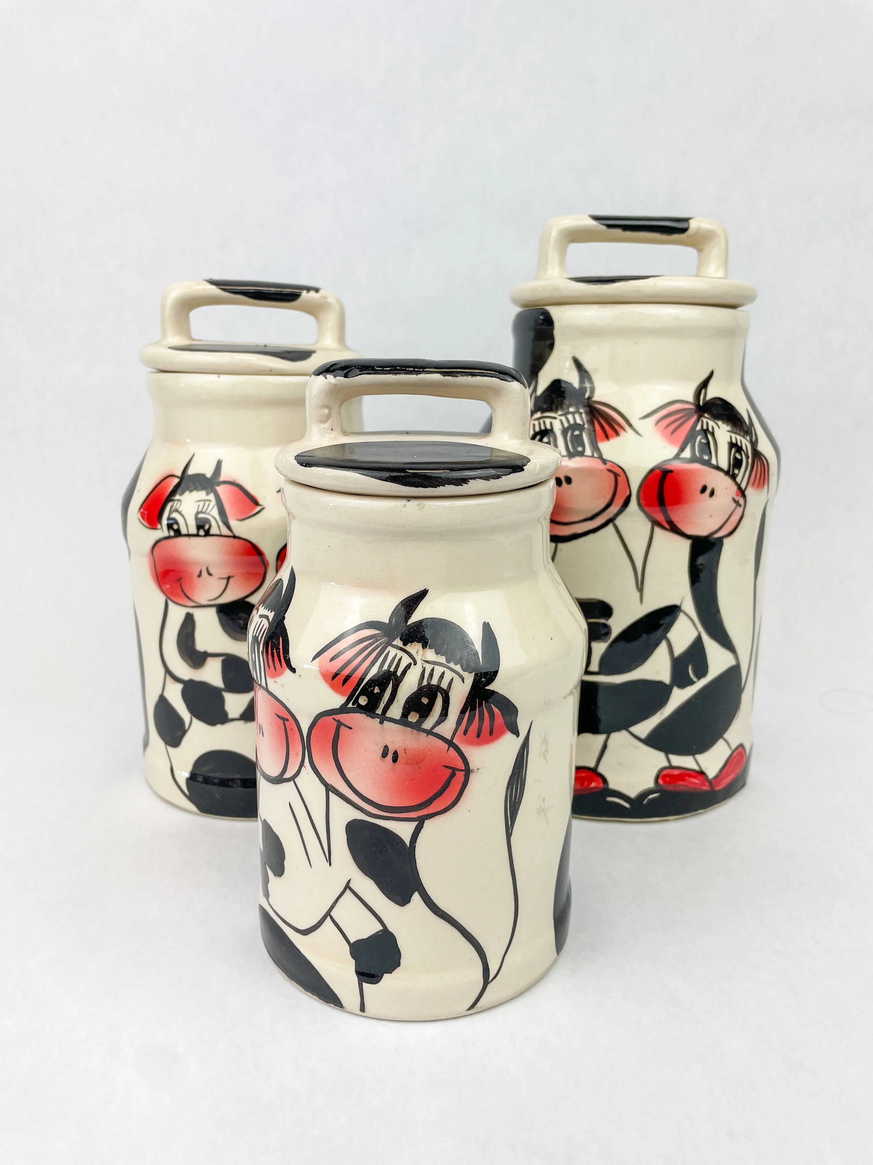 Talavera Canister Set 3 Pc Kitchen Canisters Cow Kitchen Decor - Image 3