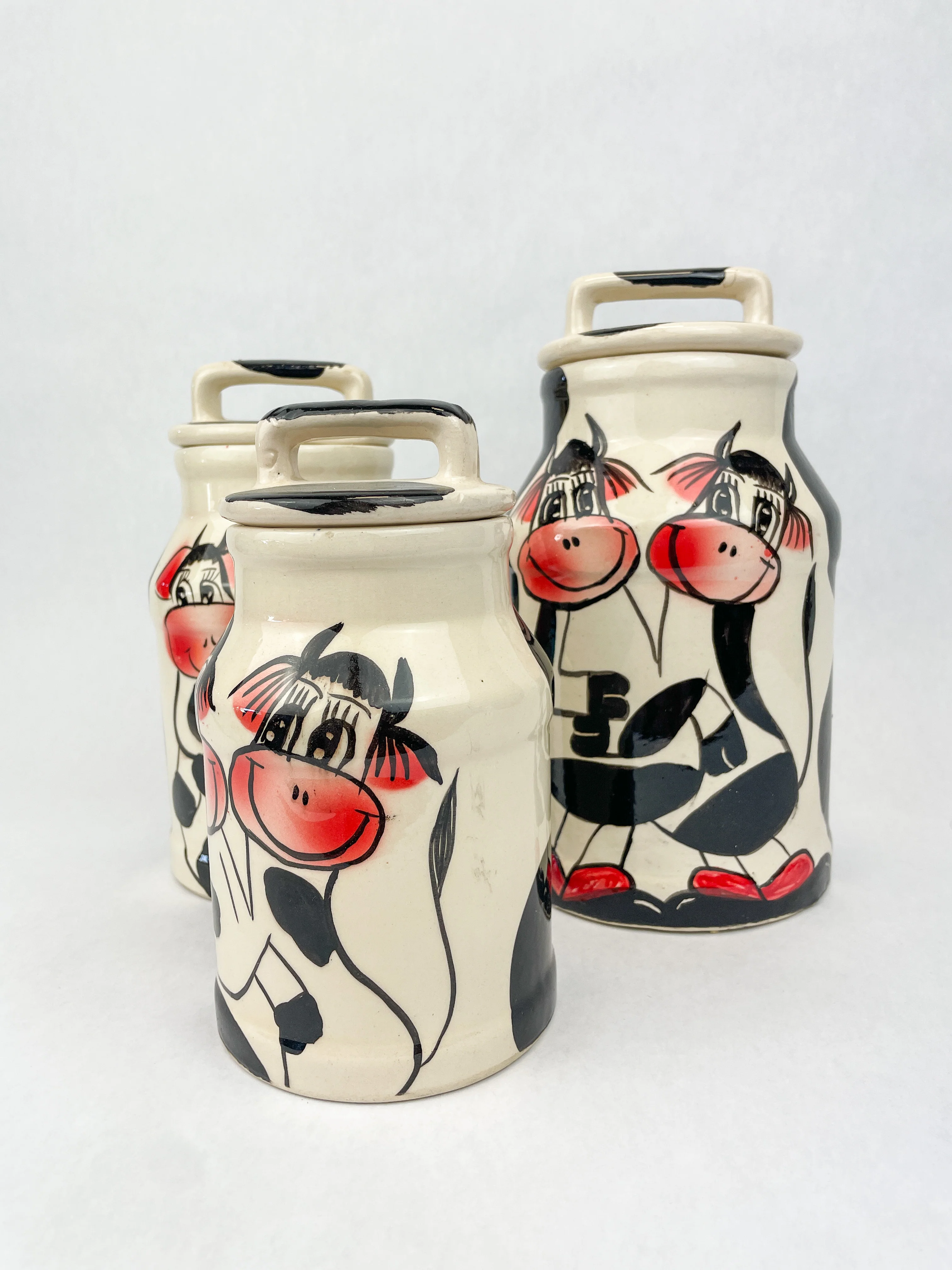 Talavera Canister Set 3 Pc Kitchen Canisters Cow Kitchen Decor - Image 4