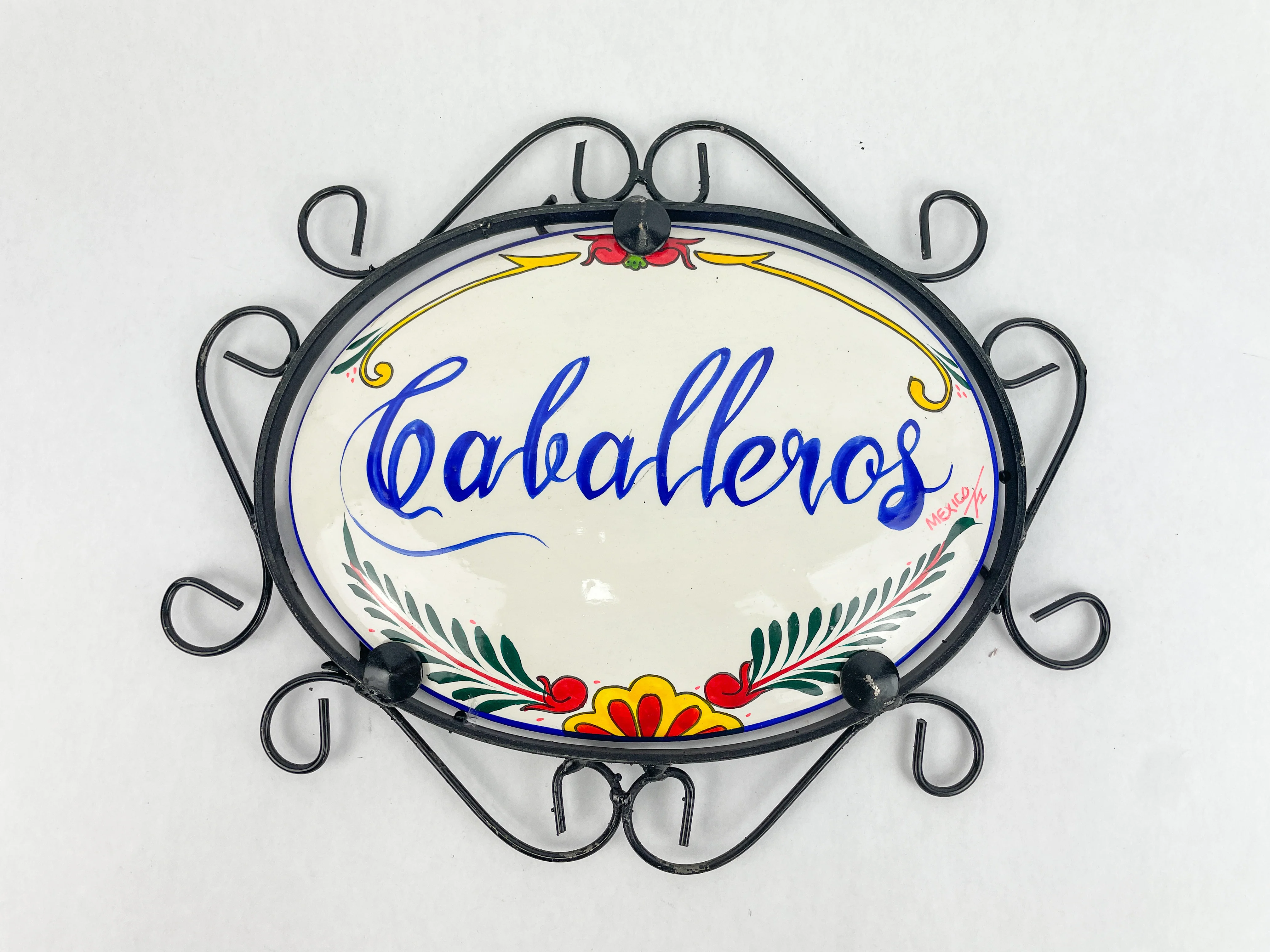 Talavera Wall Decor Mexican Ceramic Wall Art With Metal 13 15 Inches Welcome Bienvenidos Colorful - Image 6