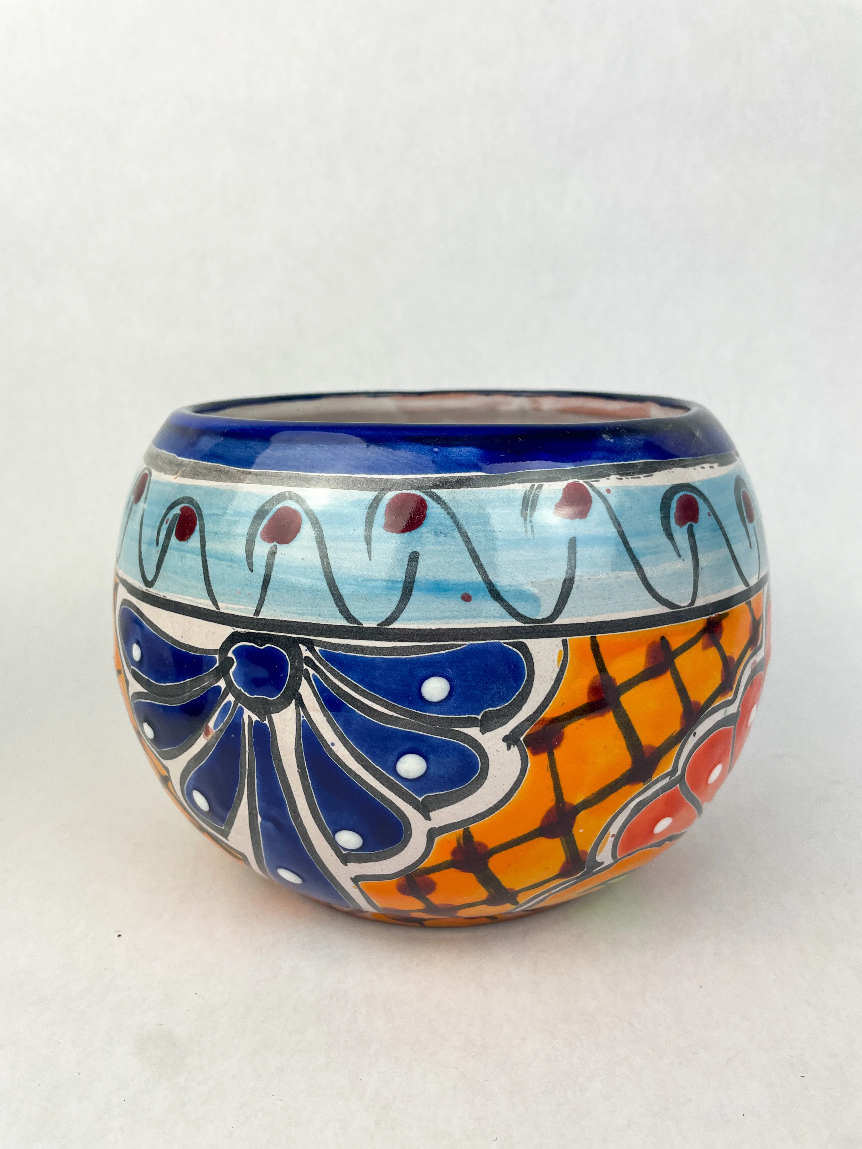 Talavera Flower Pot Small Planter Round Flower Pot - Image 10