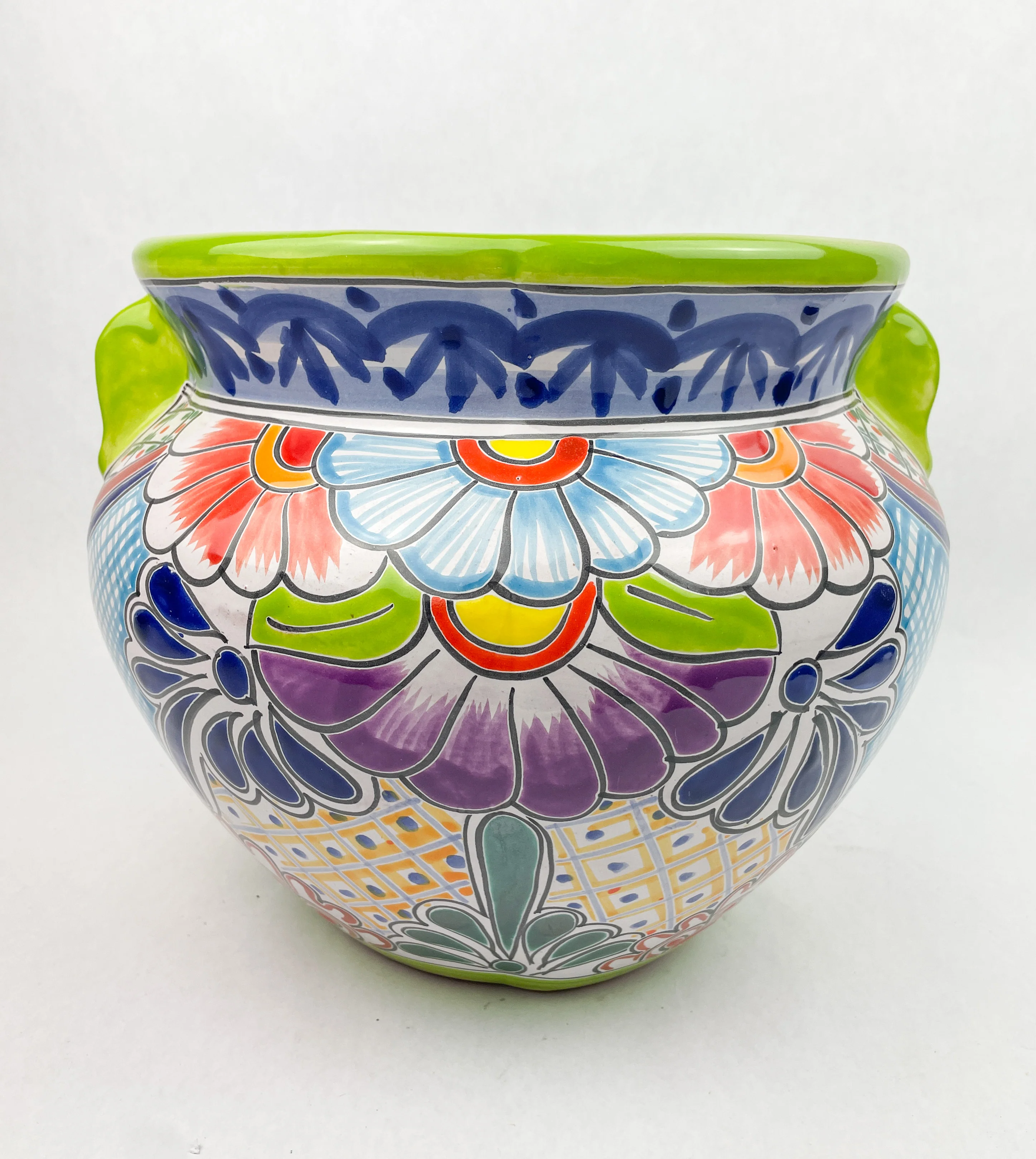Talavera Flower Pots 10 Inches Talavera pottery Michoacana Planter - Image 5