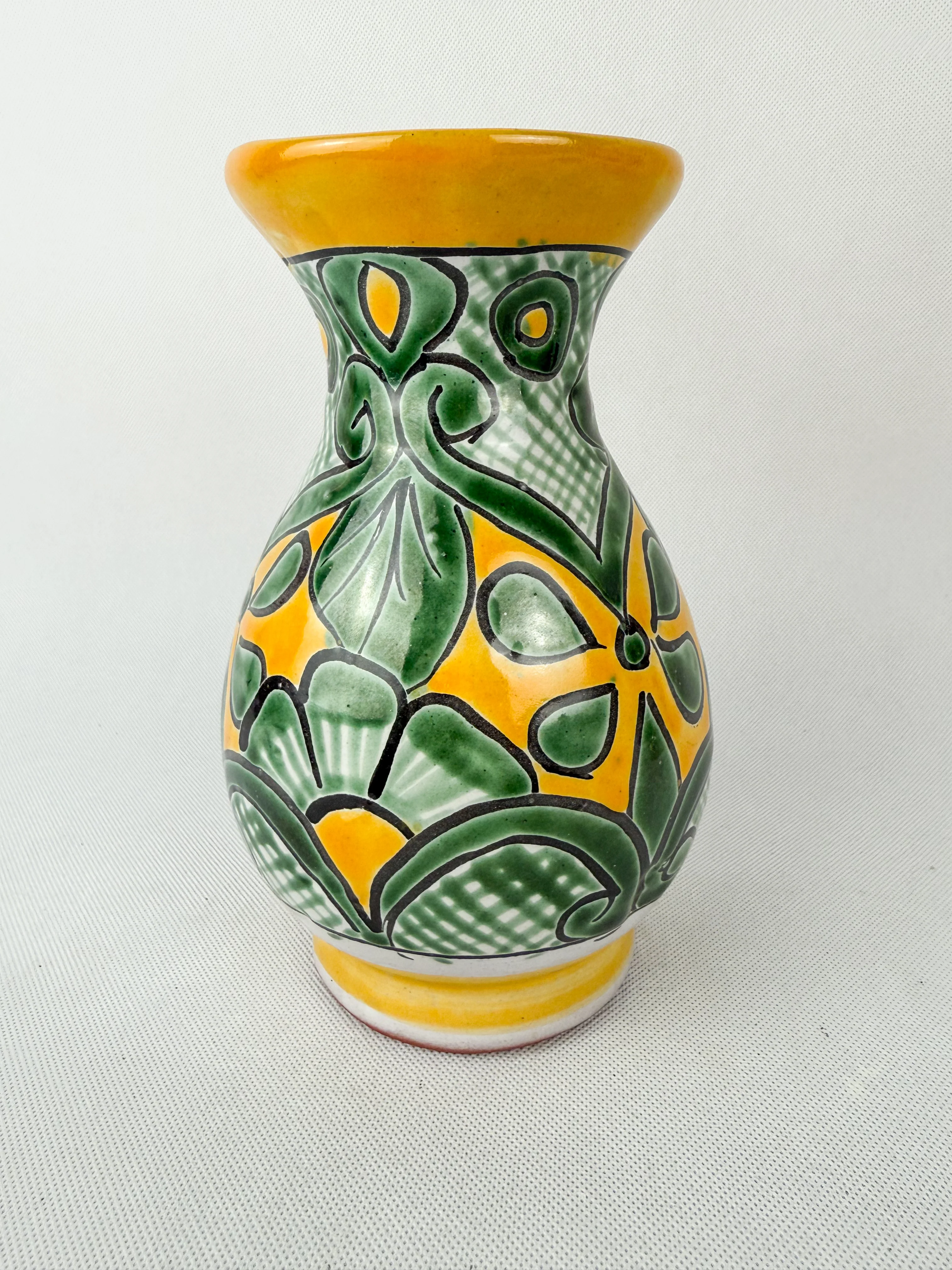 Talavera Flower Vase 10 Inch Blue And White Colorful - Florero - Image 5