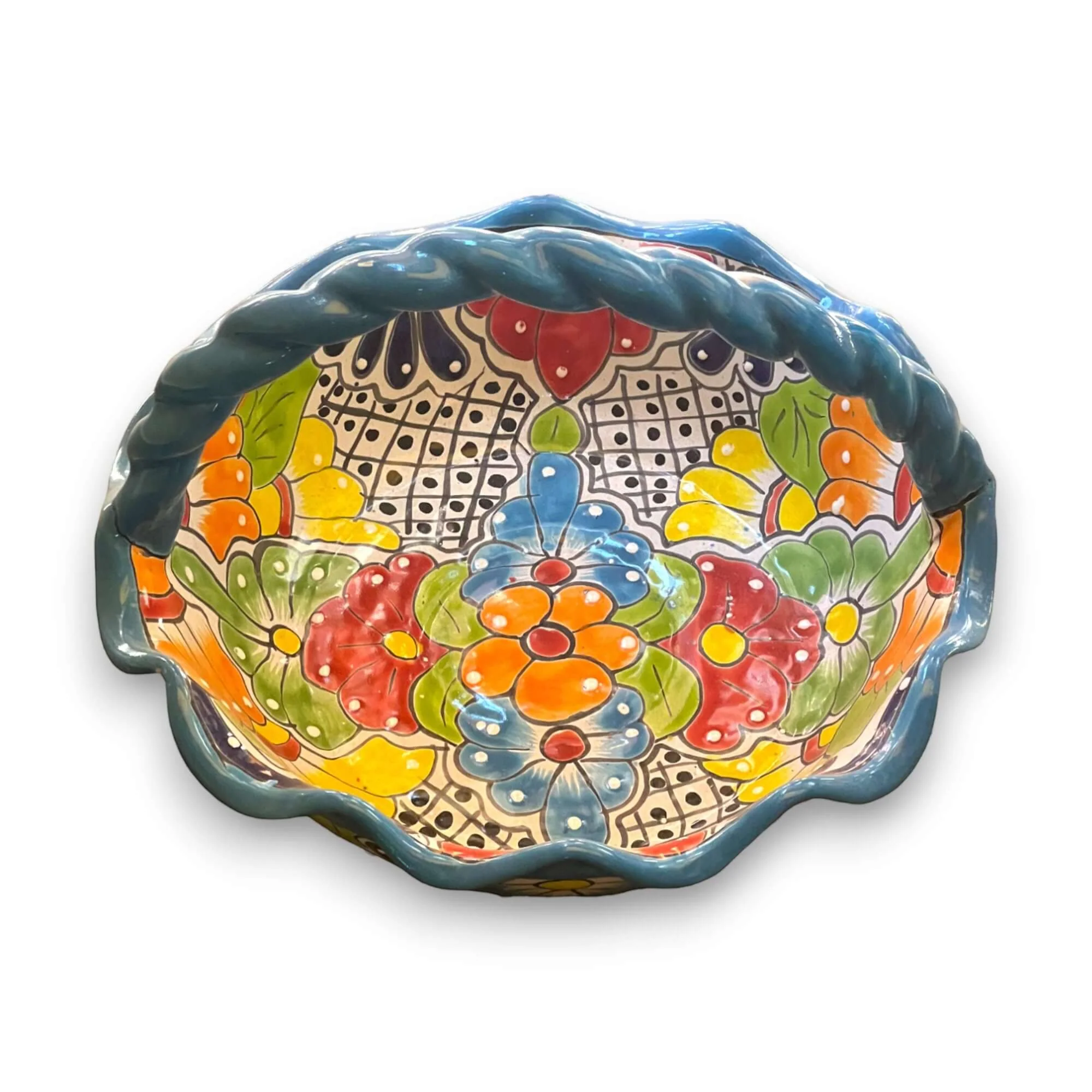 Talavera Fruit Basket | Colorful Hand-Painted Centerpiece - Image 9