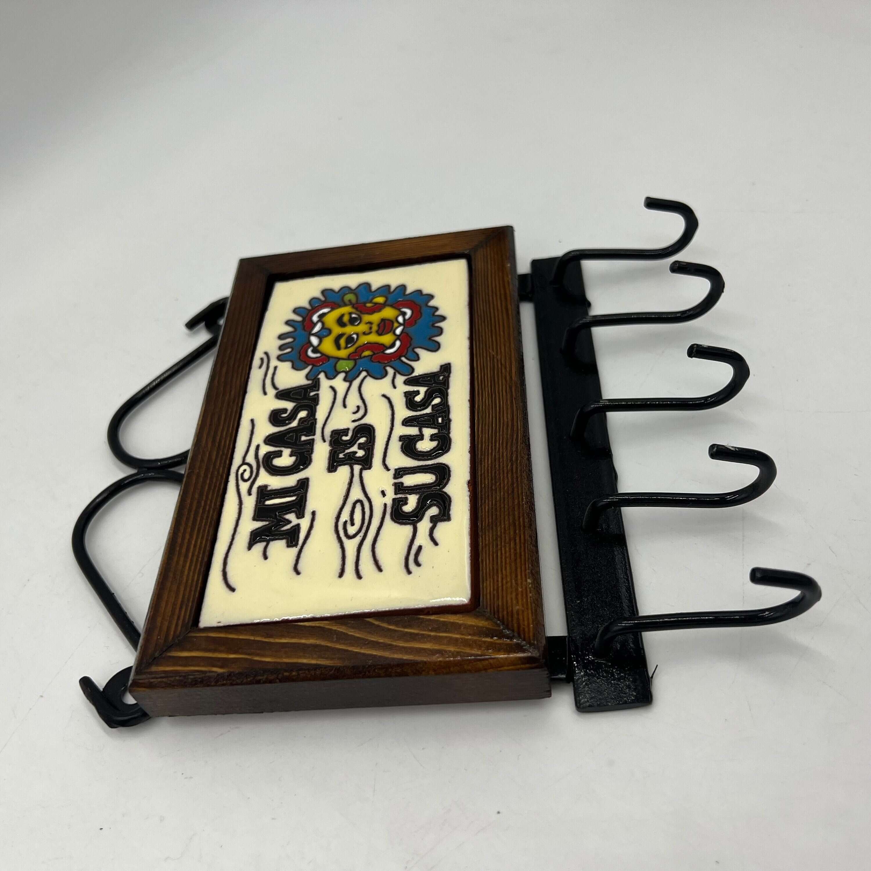 Talavera Key Holder | Handmade Mexican Wall Hook - Image 4