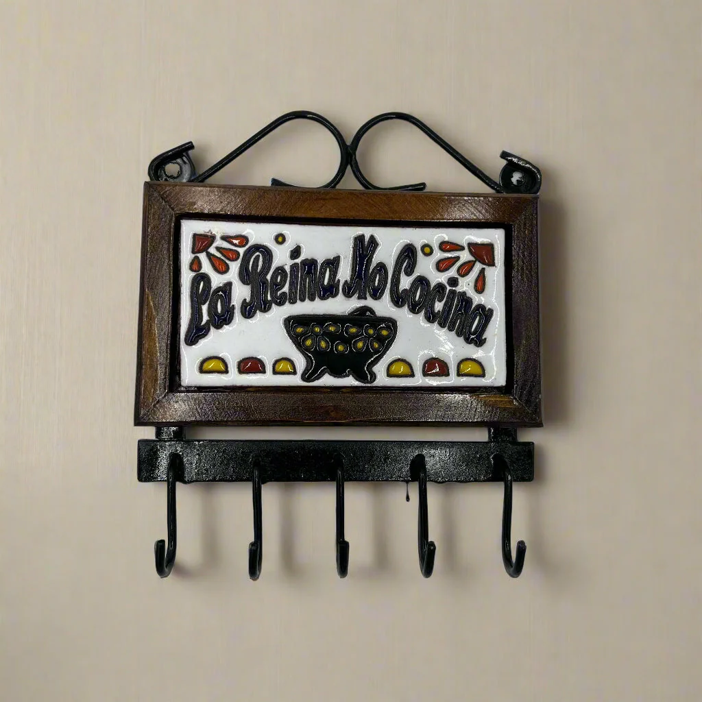 Talavera Key Holder | Handmade Mexican Wall Hook - Image 5