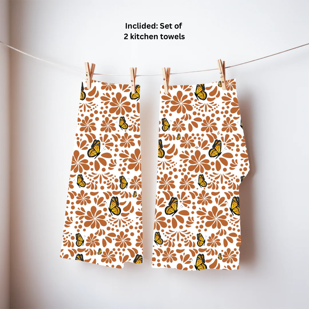 Monarch Butterflies Kitchen Towels 2pc - Servilletas Mariposa - Image 4